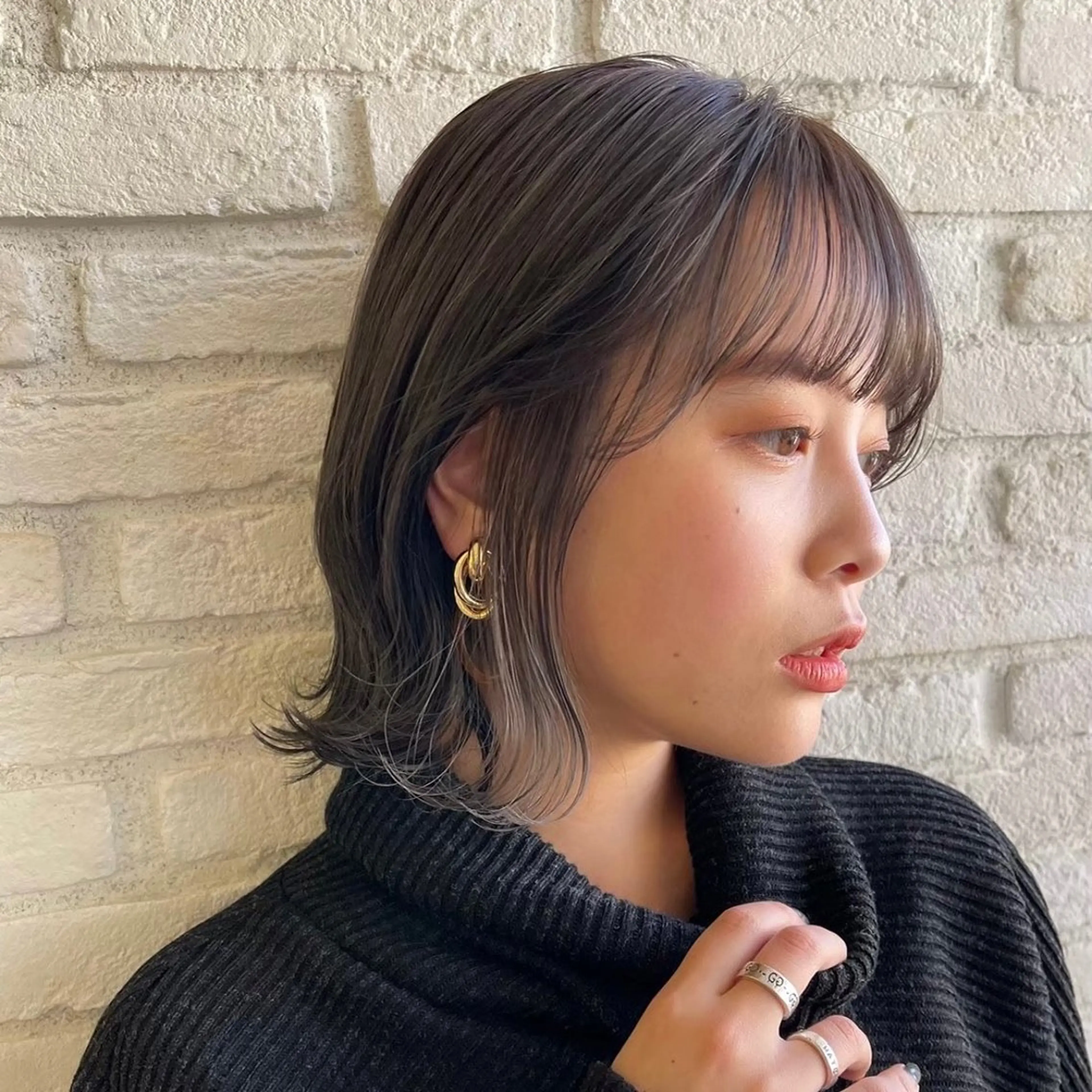 ミディアム カラー ブリーチ ハイトーンカラー インナーカラー ボブ 髪質改善 ヘアカラー トリートメント メンズ/韓国レイヤー /縮毛矯正/📍爽太のヘアスタイル