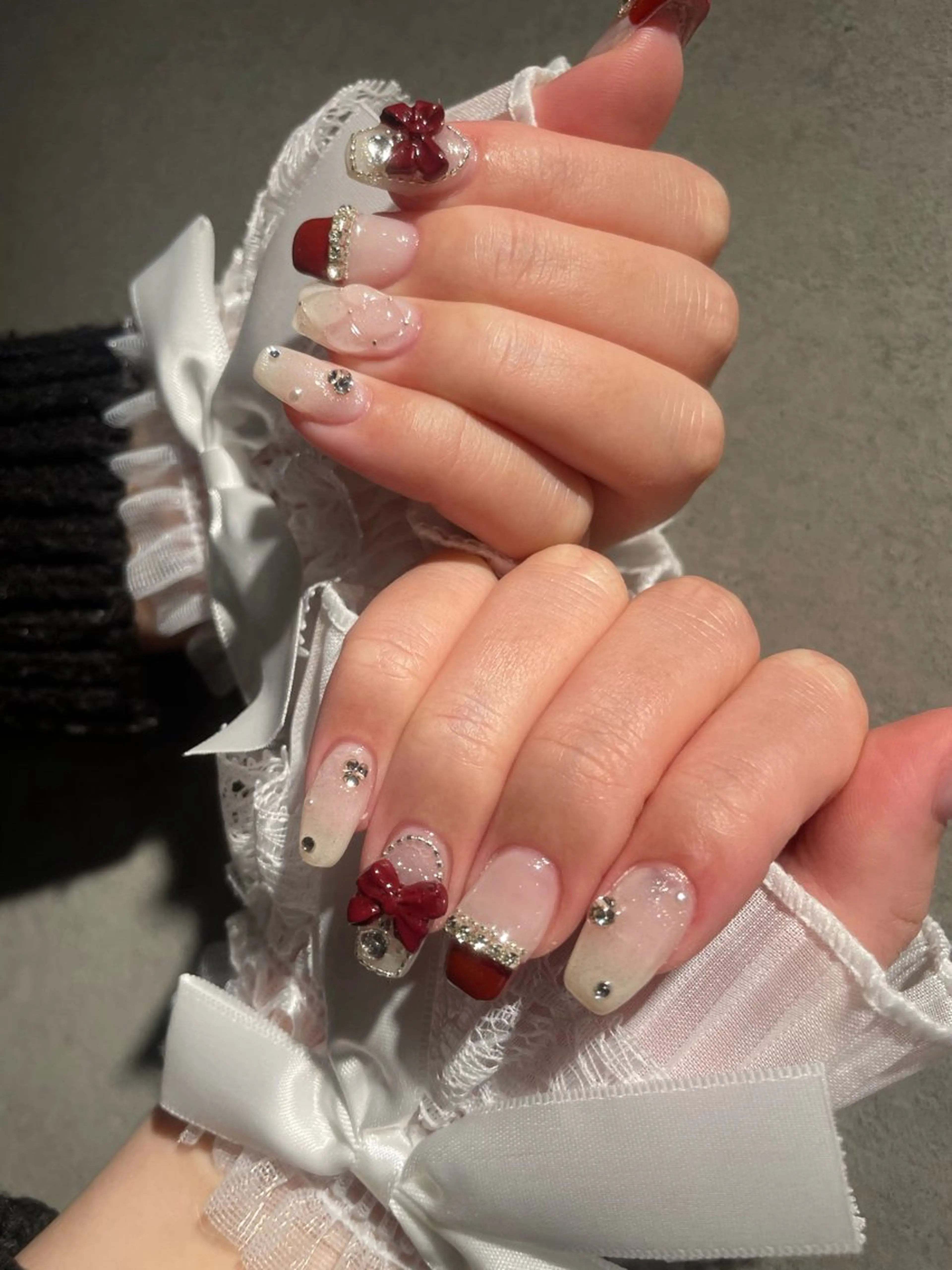 ネイル 赤色 バレンタイン I-nail Moeのネイルデザイン