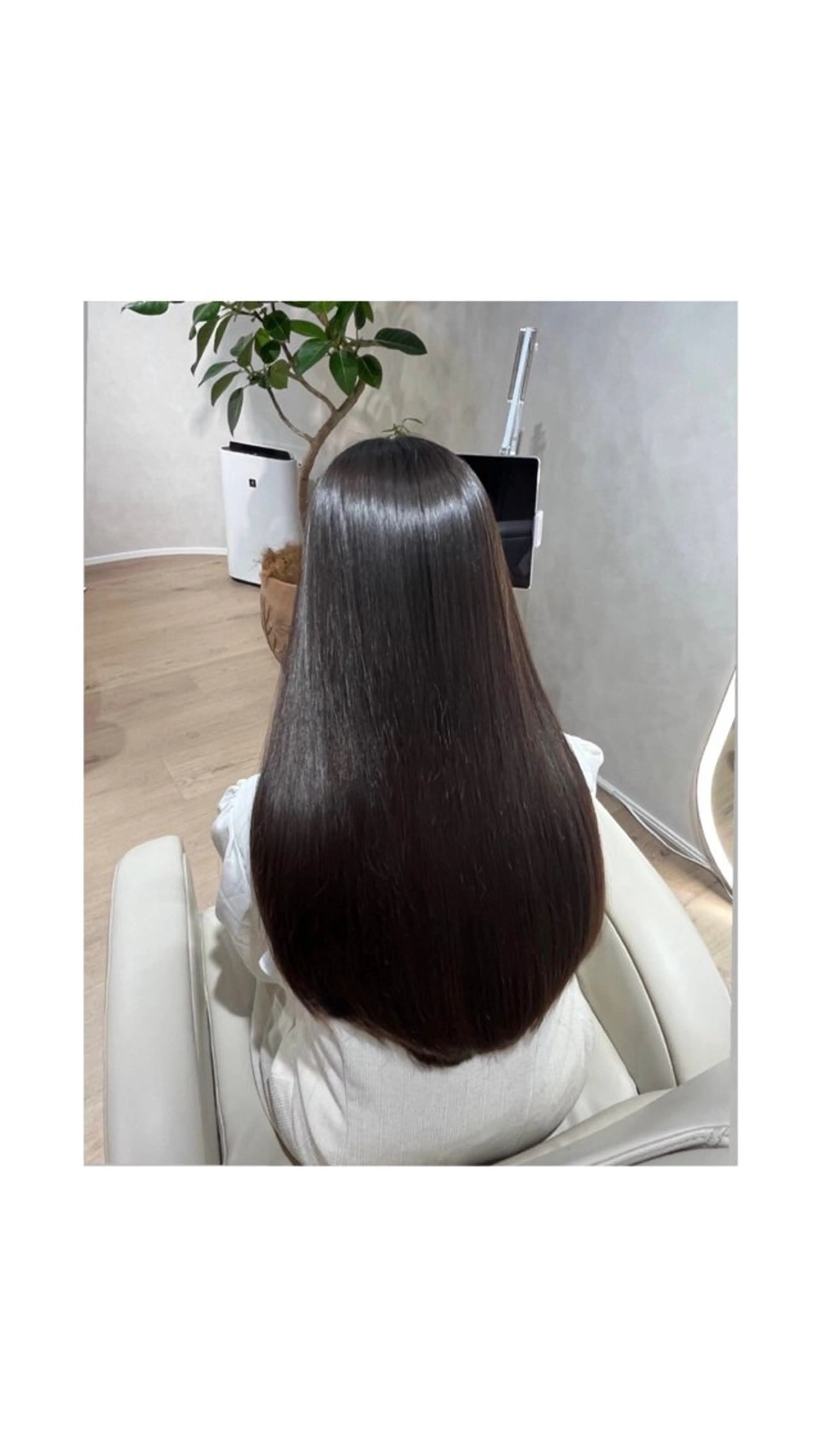 ロング パーマ 縮毛矯正 ストレートパーマ 大西 愛梨のヘアスタイル