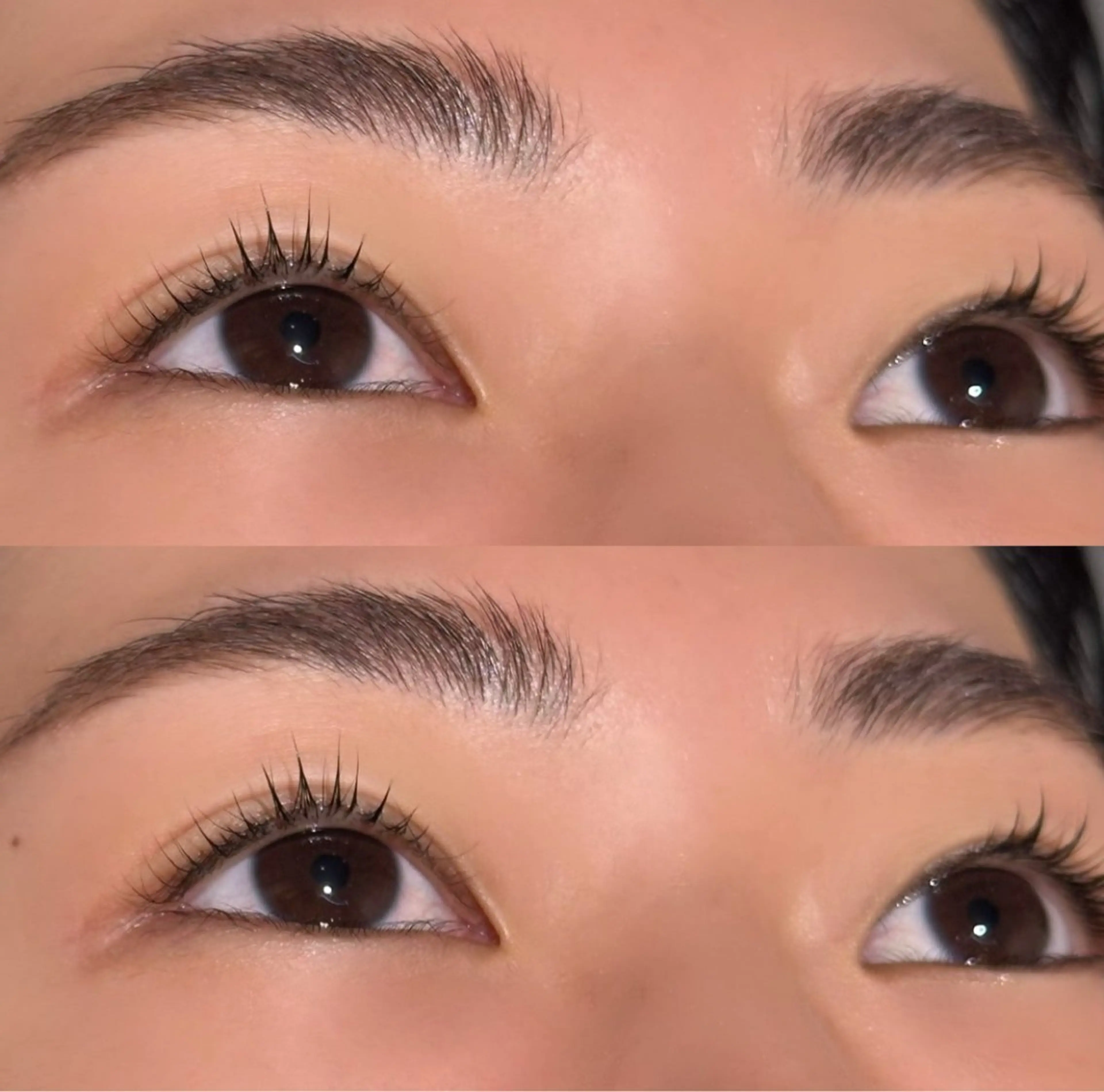 マツエク・マツパ 成人式 韓国風マツエク パリジェンヌラッシュリフト 一重×まつ毛パーマ マツパ ハイトーン/艶カラー 🫧 ユイナのヘアスタイル