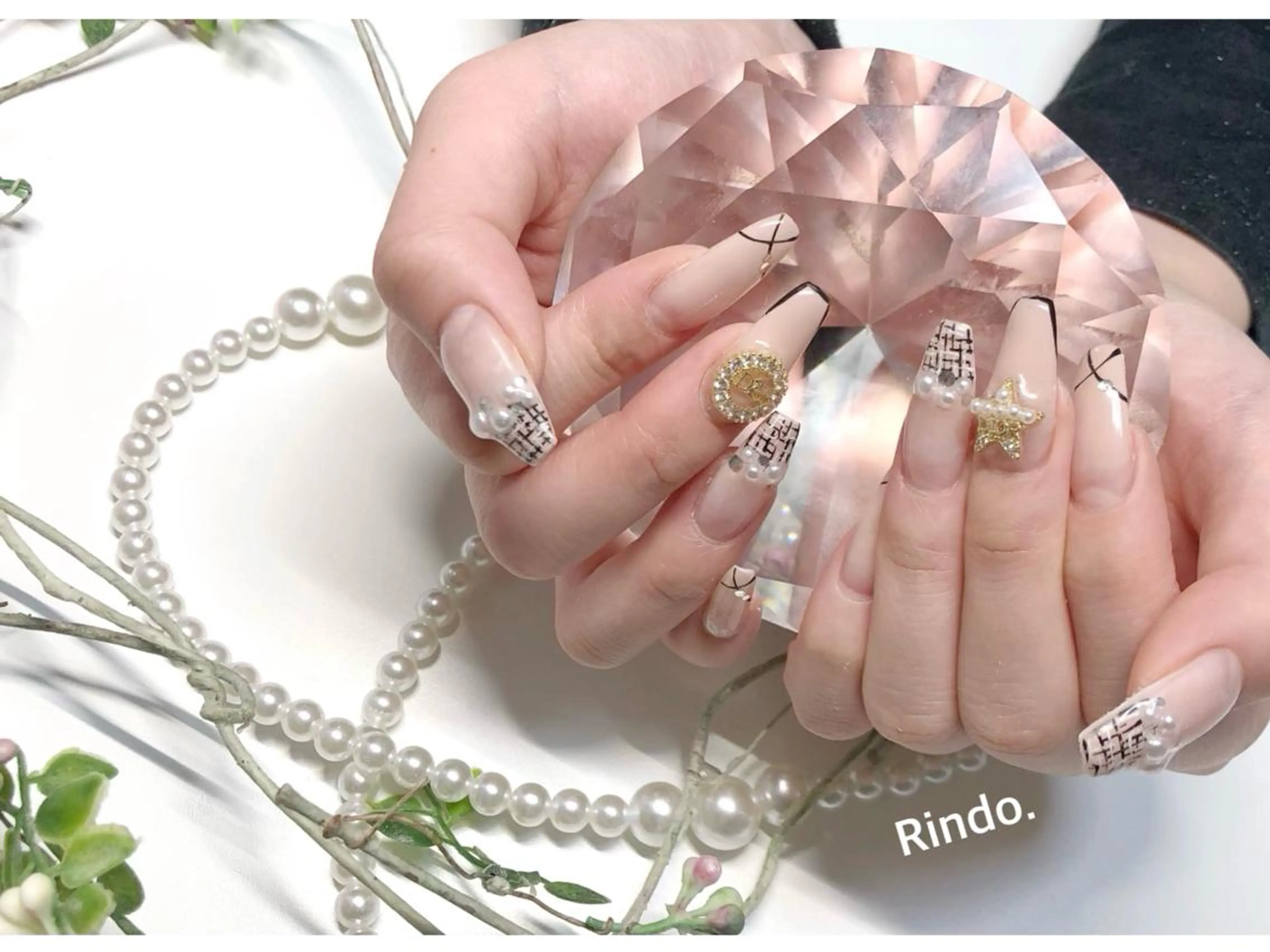 ネイル ツイードネイル ハンドネイル Rindo.ネイル ♡耳つぼジュエリーのその他イメージ