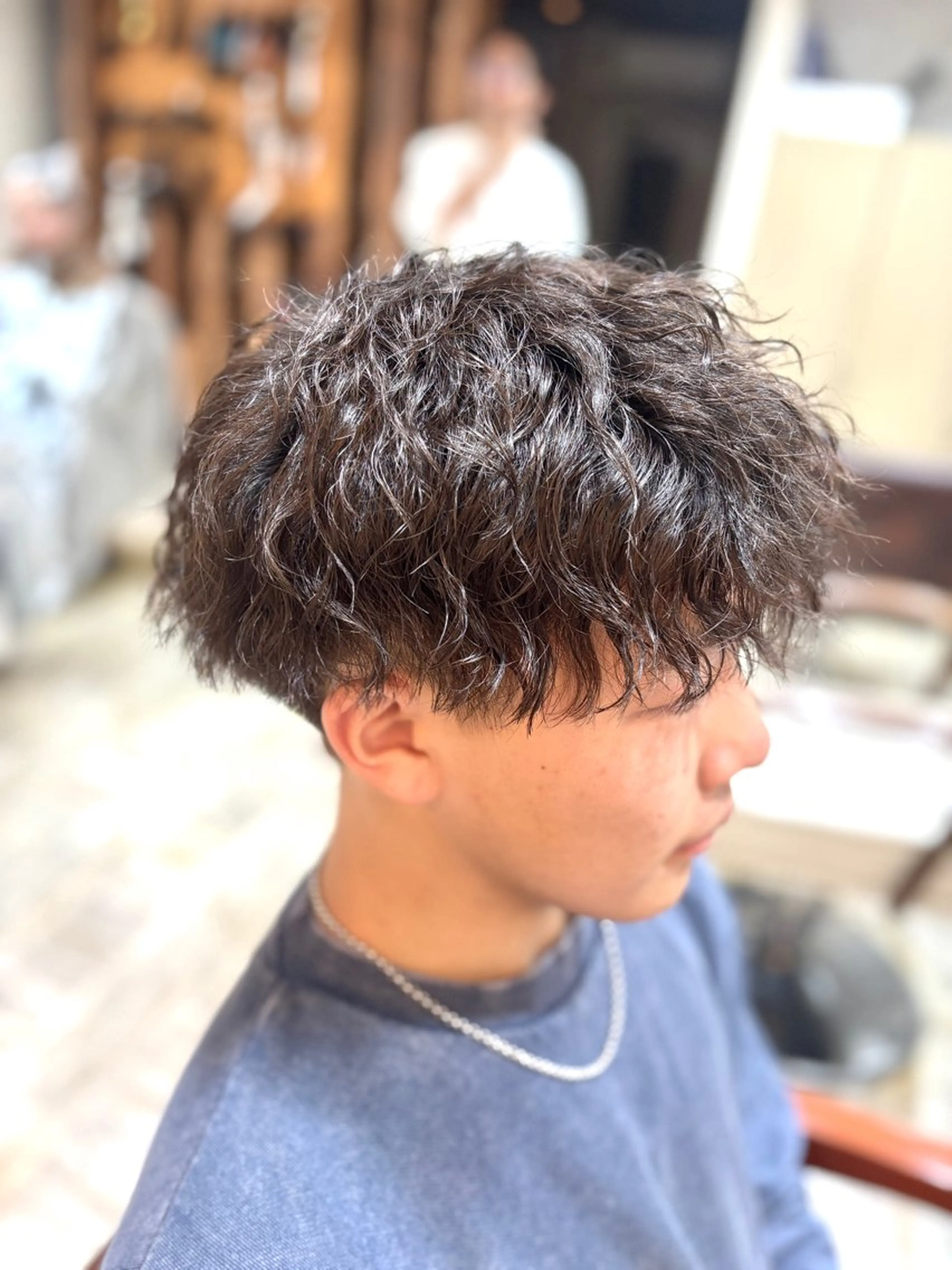 ショート パーマ メンズ カット パーマ 💥桜木町メンズ専門 💥ルキのヘアスタイル