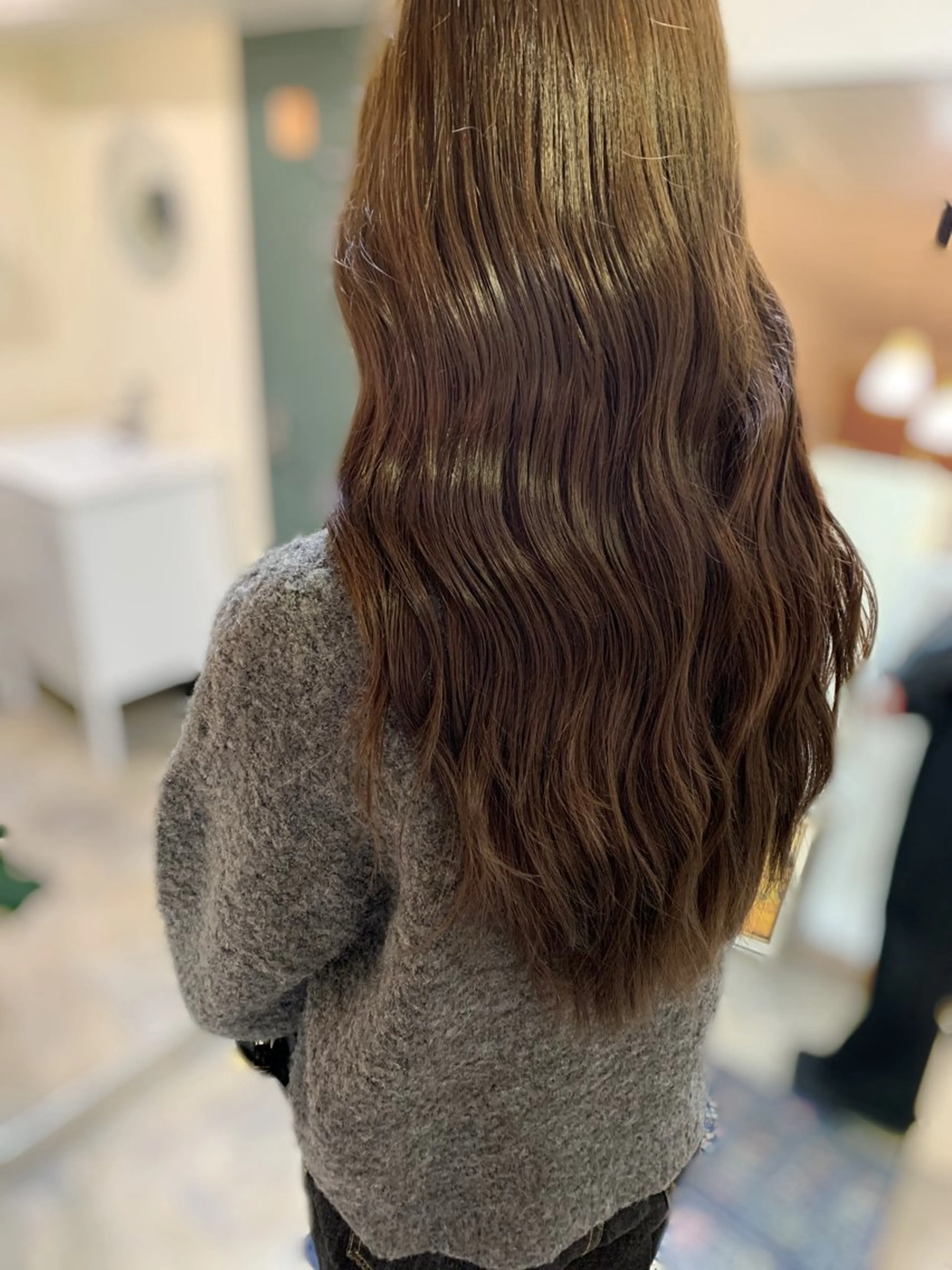 ロング カラー ブリーチ 透明感カラー ダブルカラー ブリーチなしカラー オリーブカラー Comado所属・中沢梨々花 🎀透明感カラーのヘアスタイル