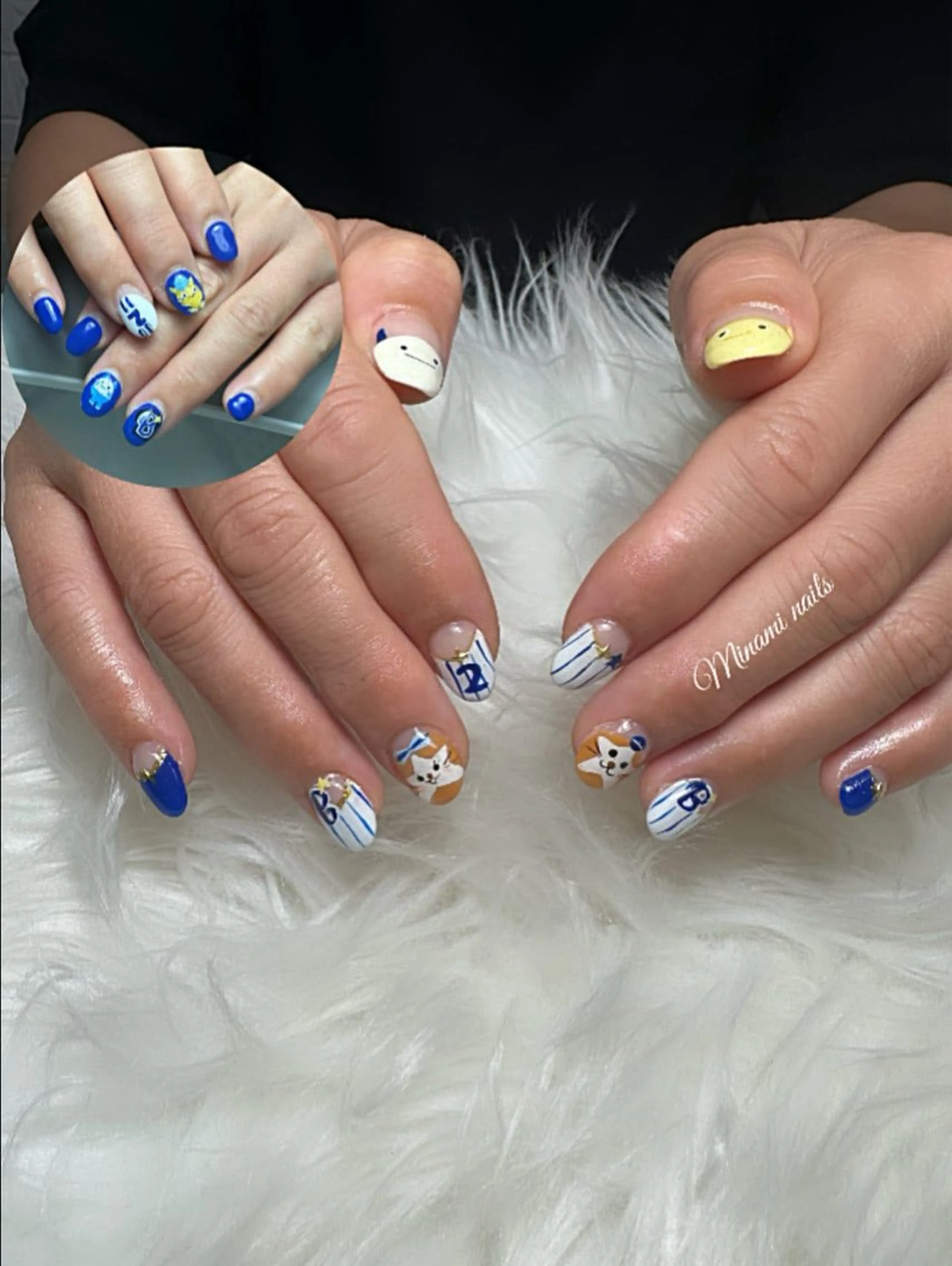 ネイル ブルー Minami Nailsのネイルデザイン