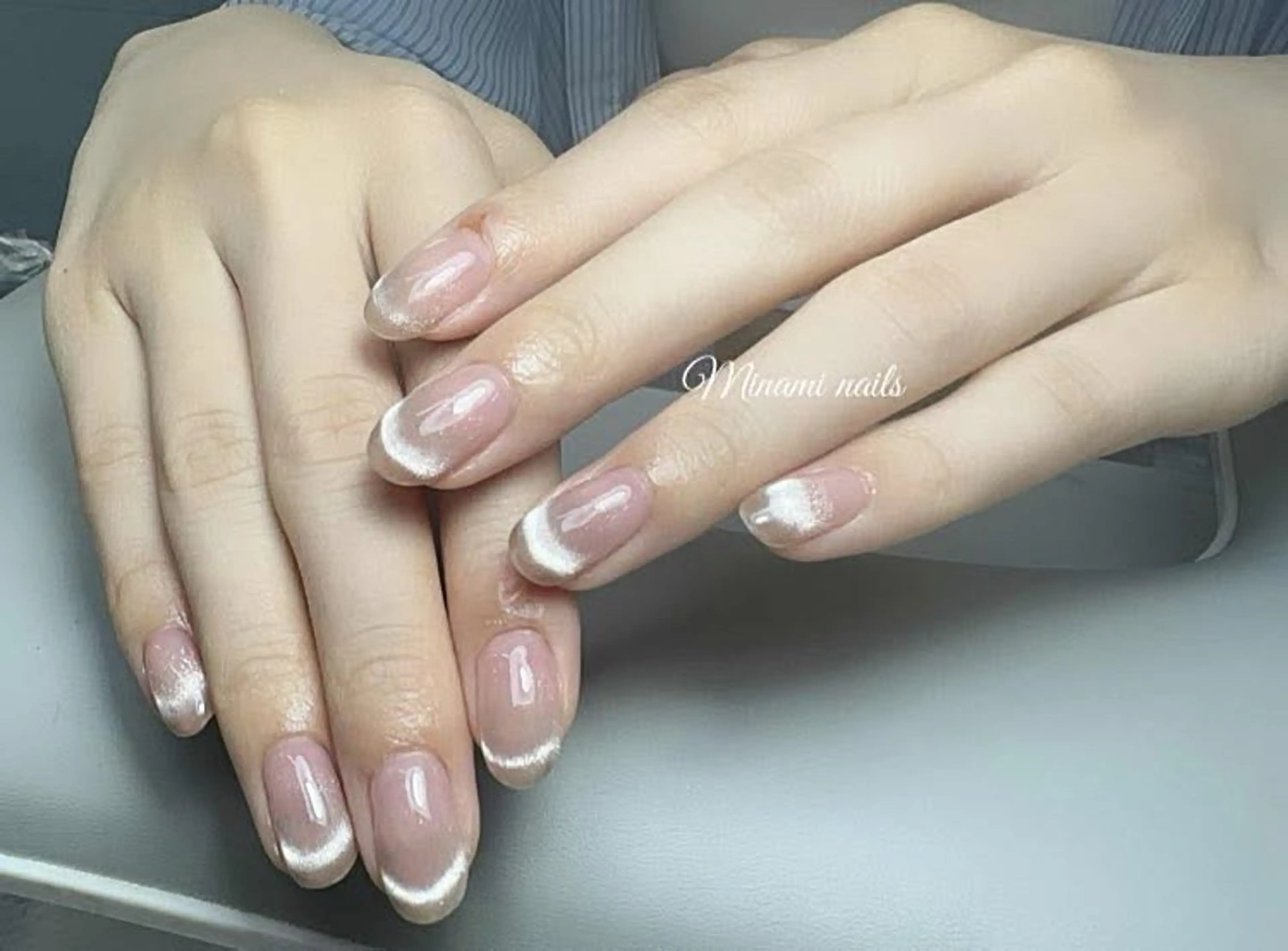 ネイル アートネイル オーロラネイル ガーリー キラキラネイル 韓国ネイル Minami Nailsのネイルデザイン