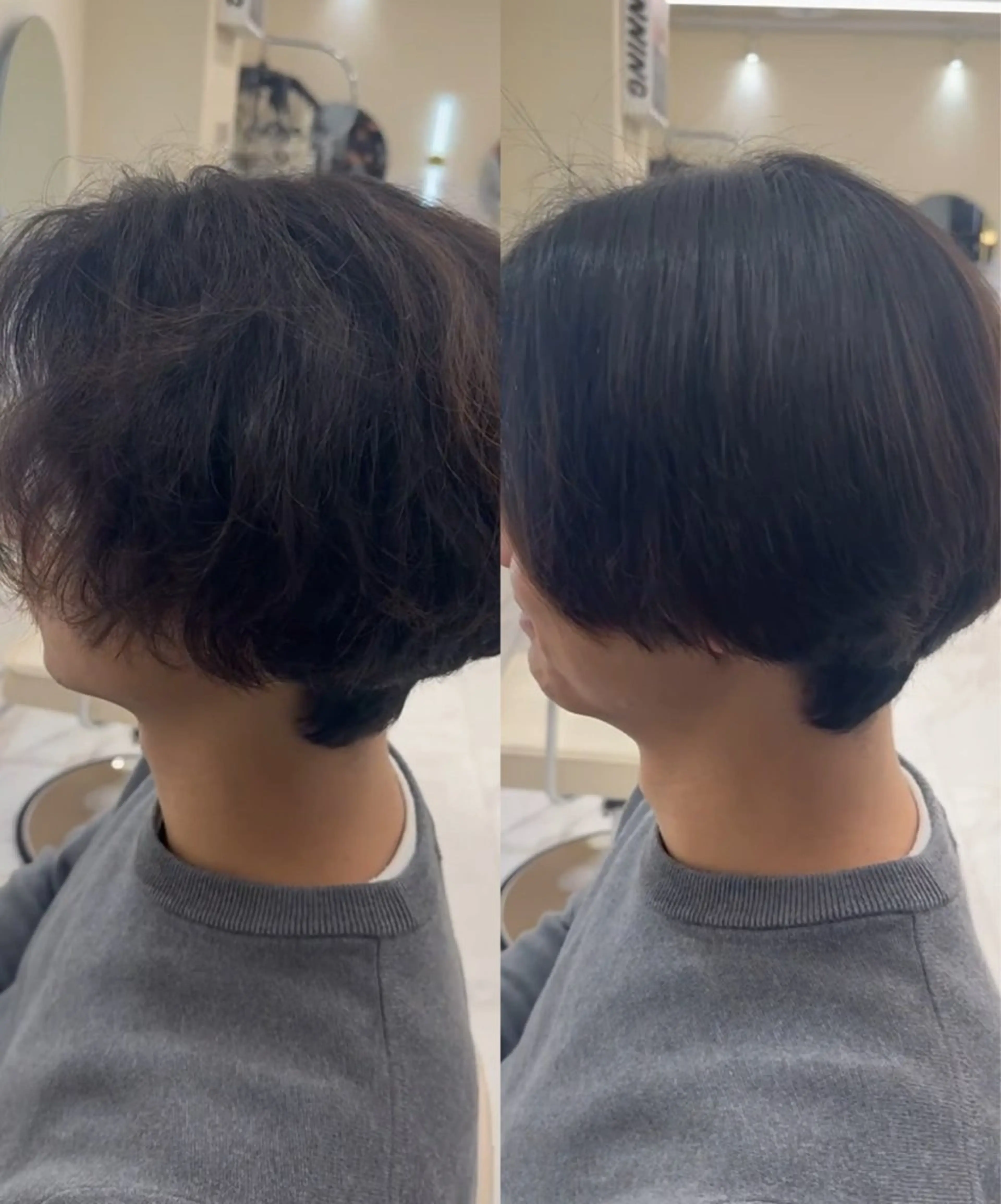 ショート メンズ センターパート 縮毛矯正 カット 縮毛矯正 メンズ/心斎橋/ Momoka💎🫧のヘアスタイル