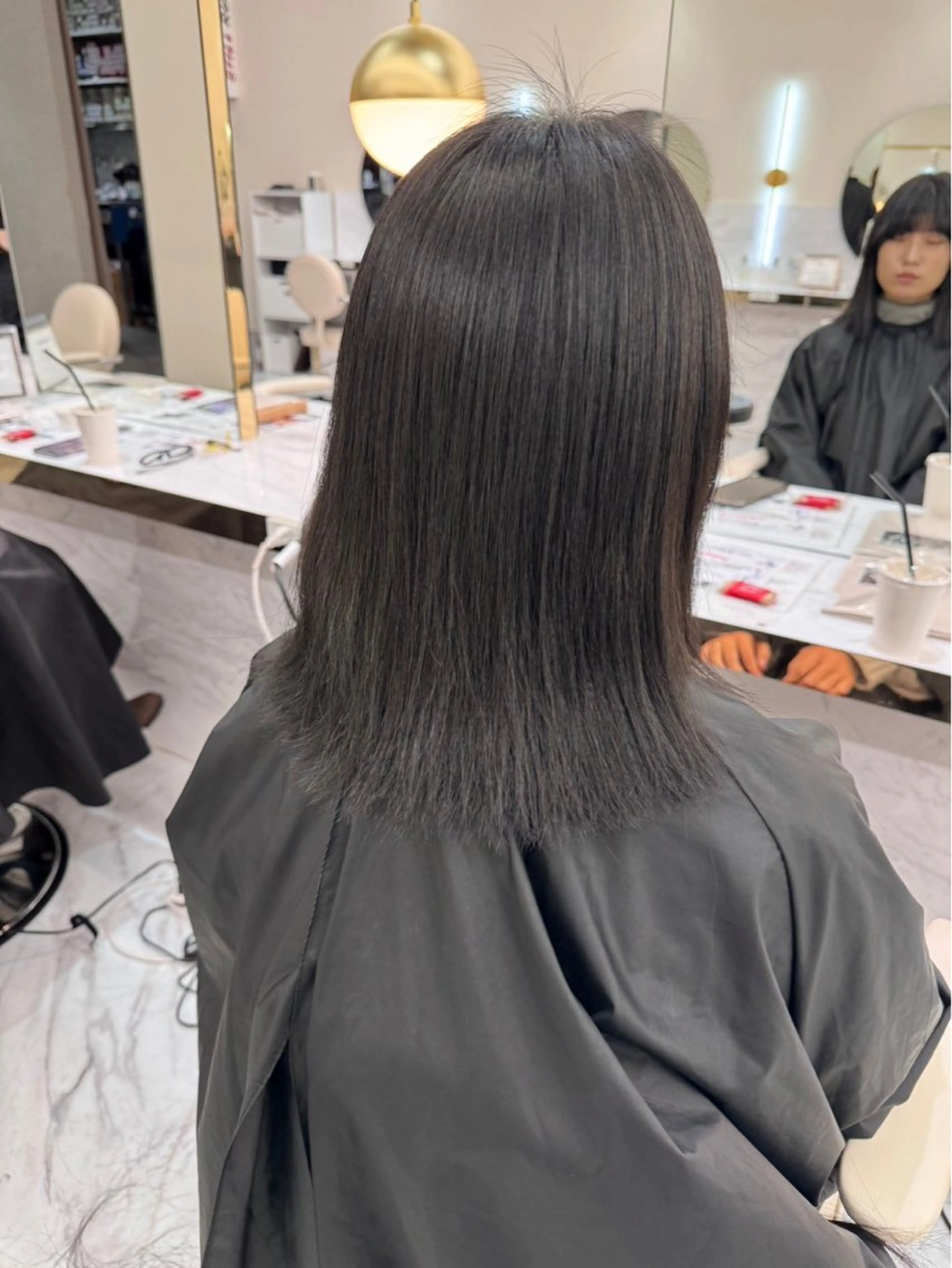 ミディアム カラー ヘアカラー トリートメント CHAINON西梅田所属・縮毛矯正🫧髪質改善 高原瑞輝のヘアスタイル