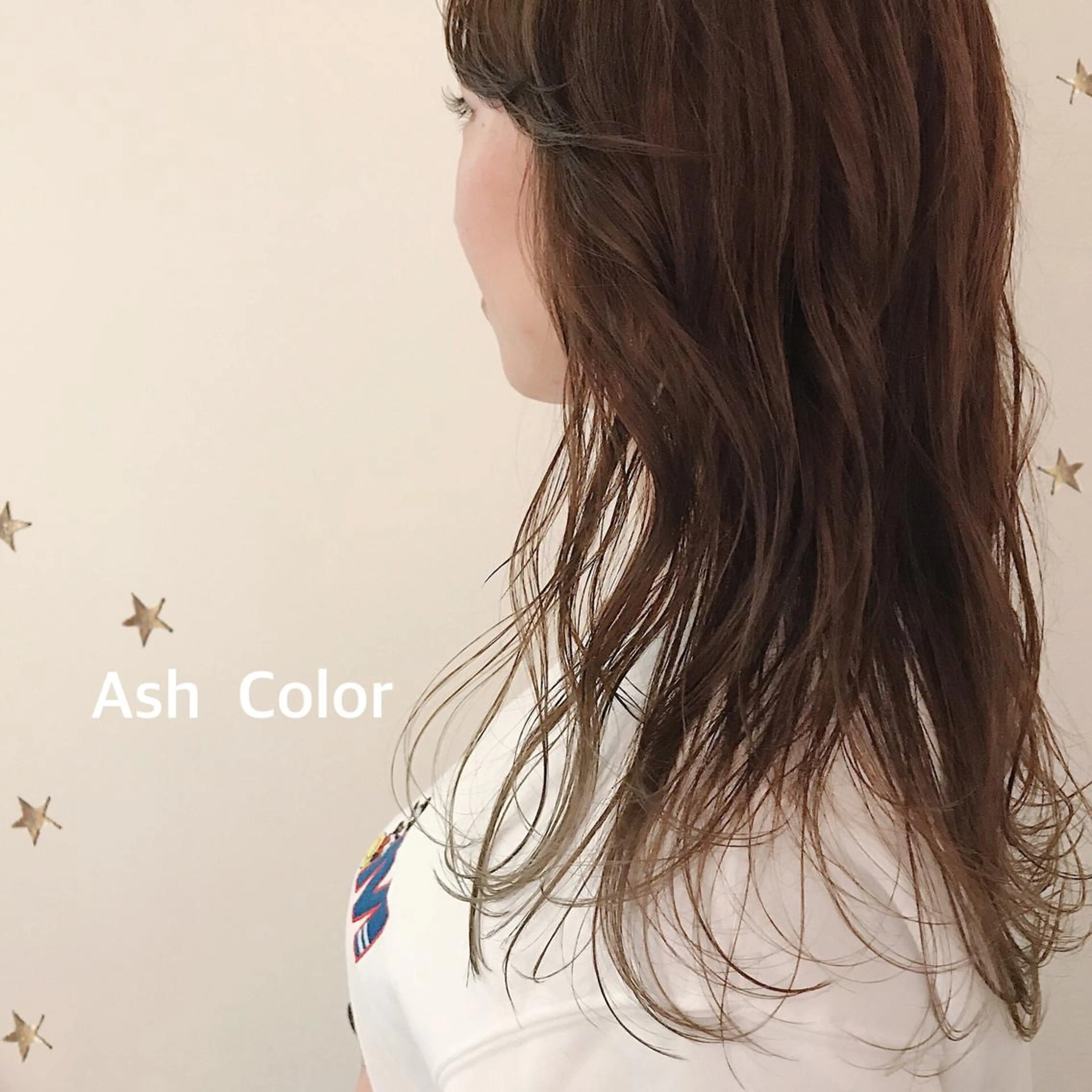 ロング カラー カット ヘアカラー 市川 千夏のヘアスタイル