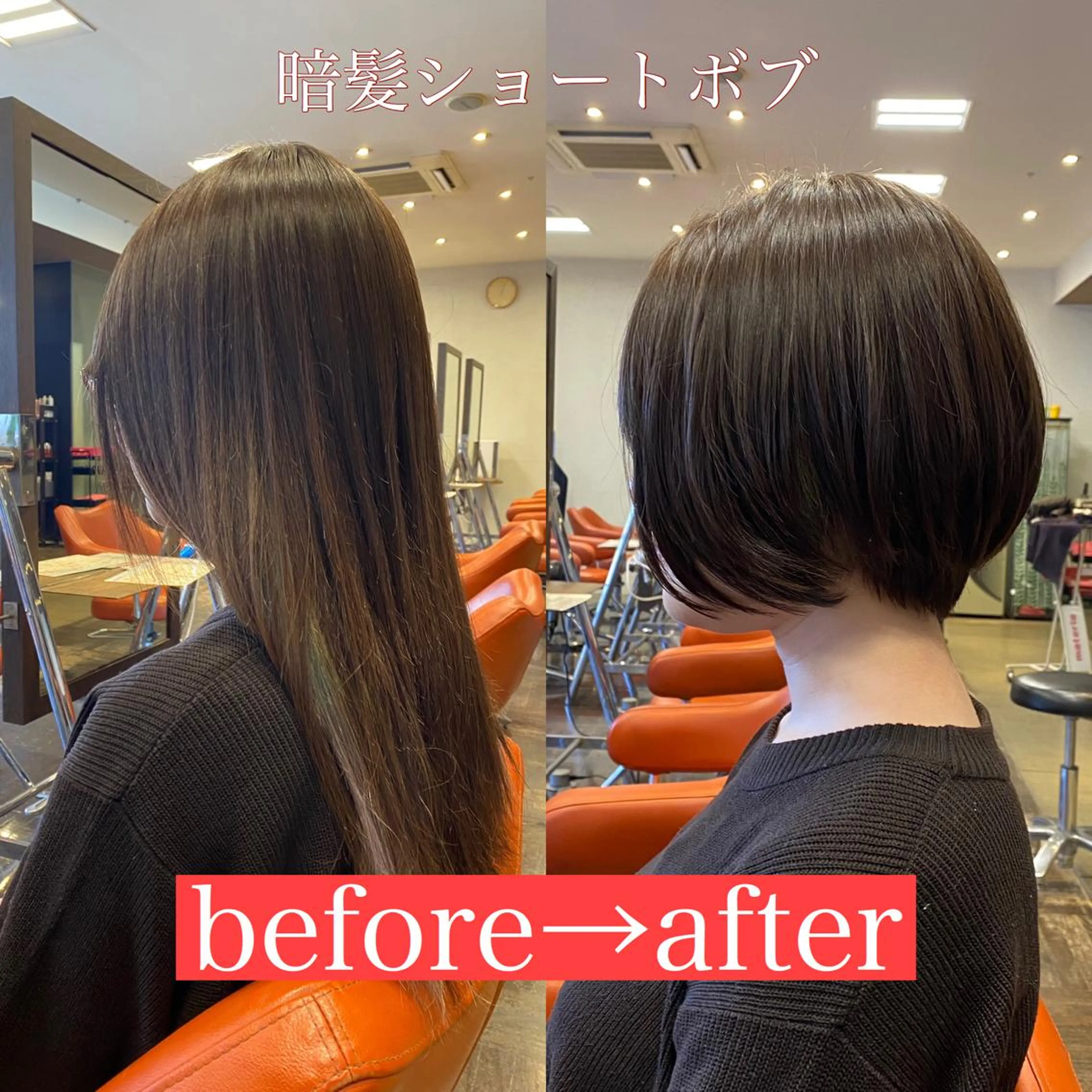 ショート カラー 黒髪 ショートヘア デザインカラー🌈 高木リョウのヘアスタイル