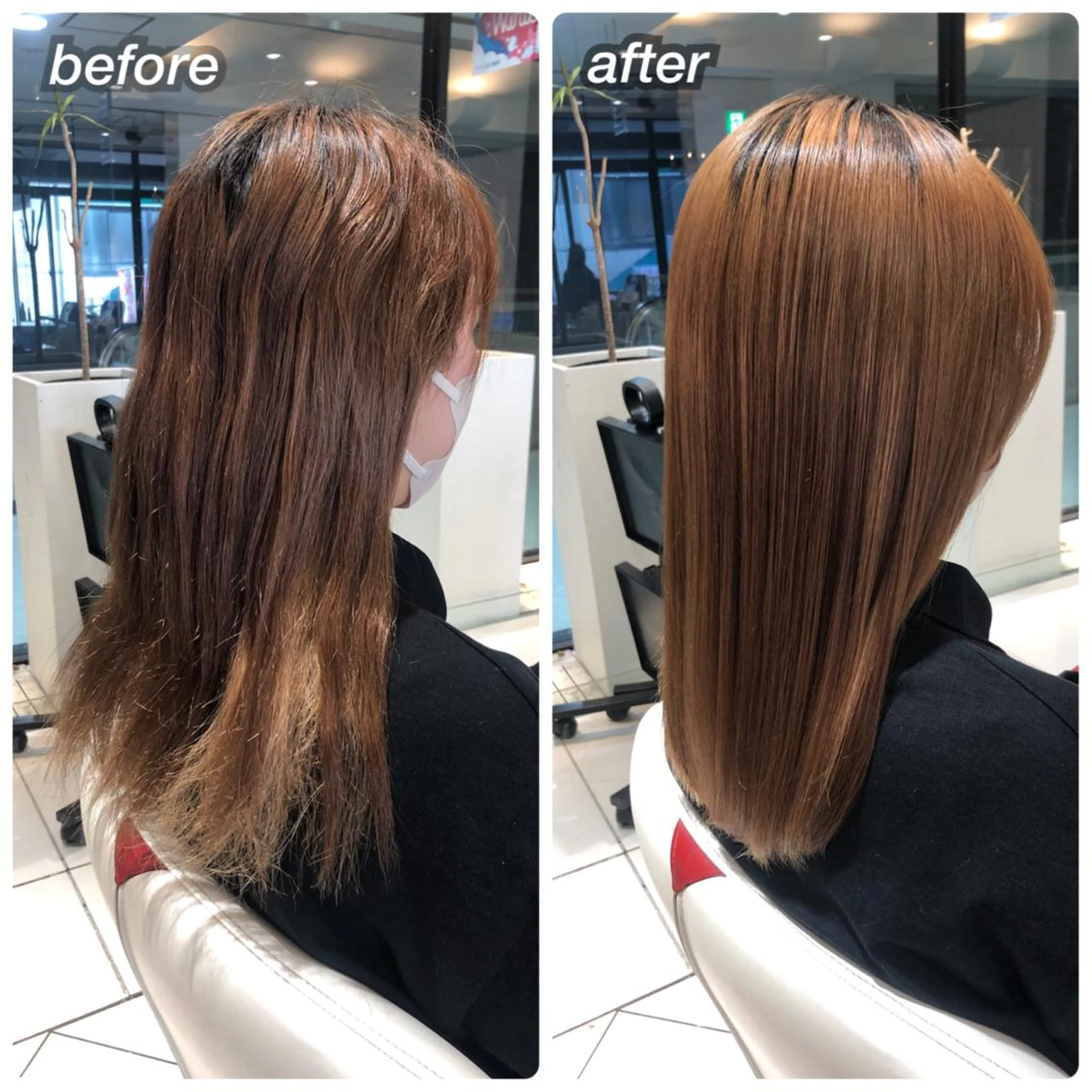 ミディアム 髪質改善 縮毛矯正 トリートメント 酸熱トリートメント ✨髪質改善ストレート ×ミニボブ✨萩原　翼のヘアスタイル