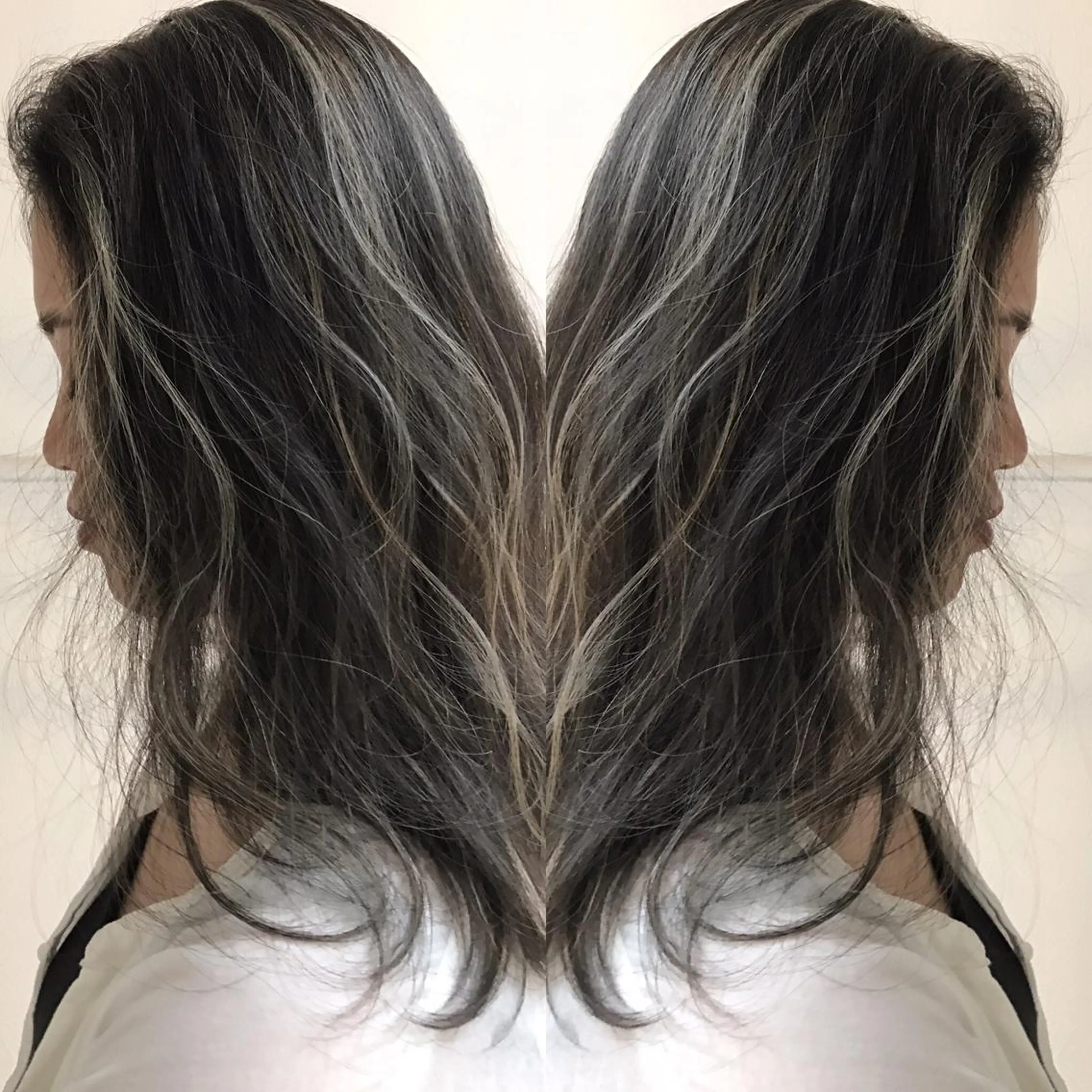セミロング カラー ヘアアレンジ ヘアカラー トリートメント 縮毛矯正 髪質改善寺坂雄飛💐のヘアスタイル