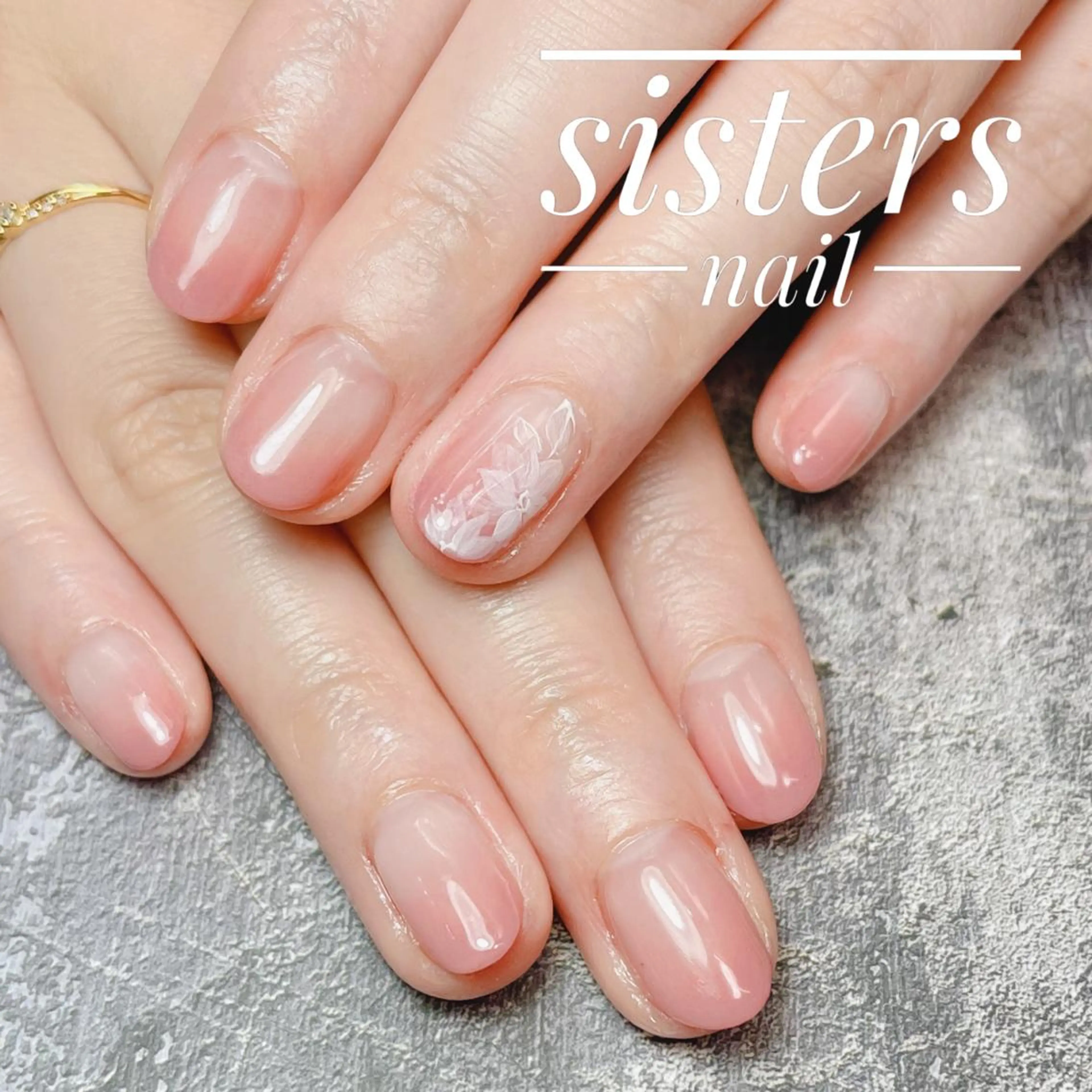 ネイル アートネイル フラワーネイル グラデーション オフィスネイル 夏ネイル sisters nail.fのネイルデザイン