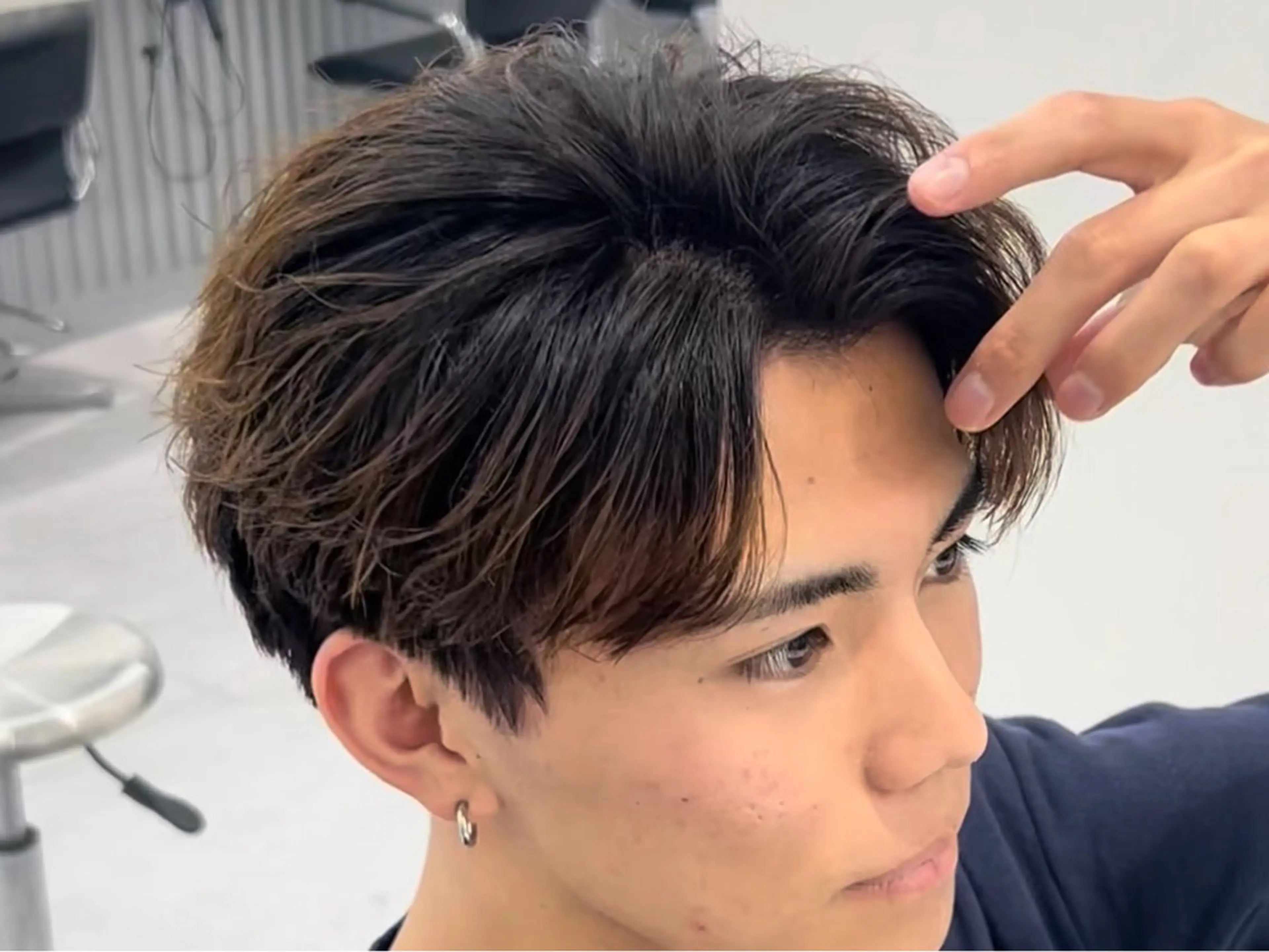 パーマ メンズ メンズパーマ ニュアンスパーマ メンズ専門/パーマ 特化/栄/北出瑞貴のヘアスタイル