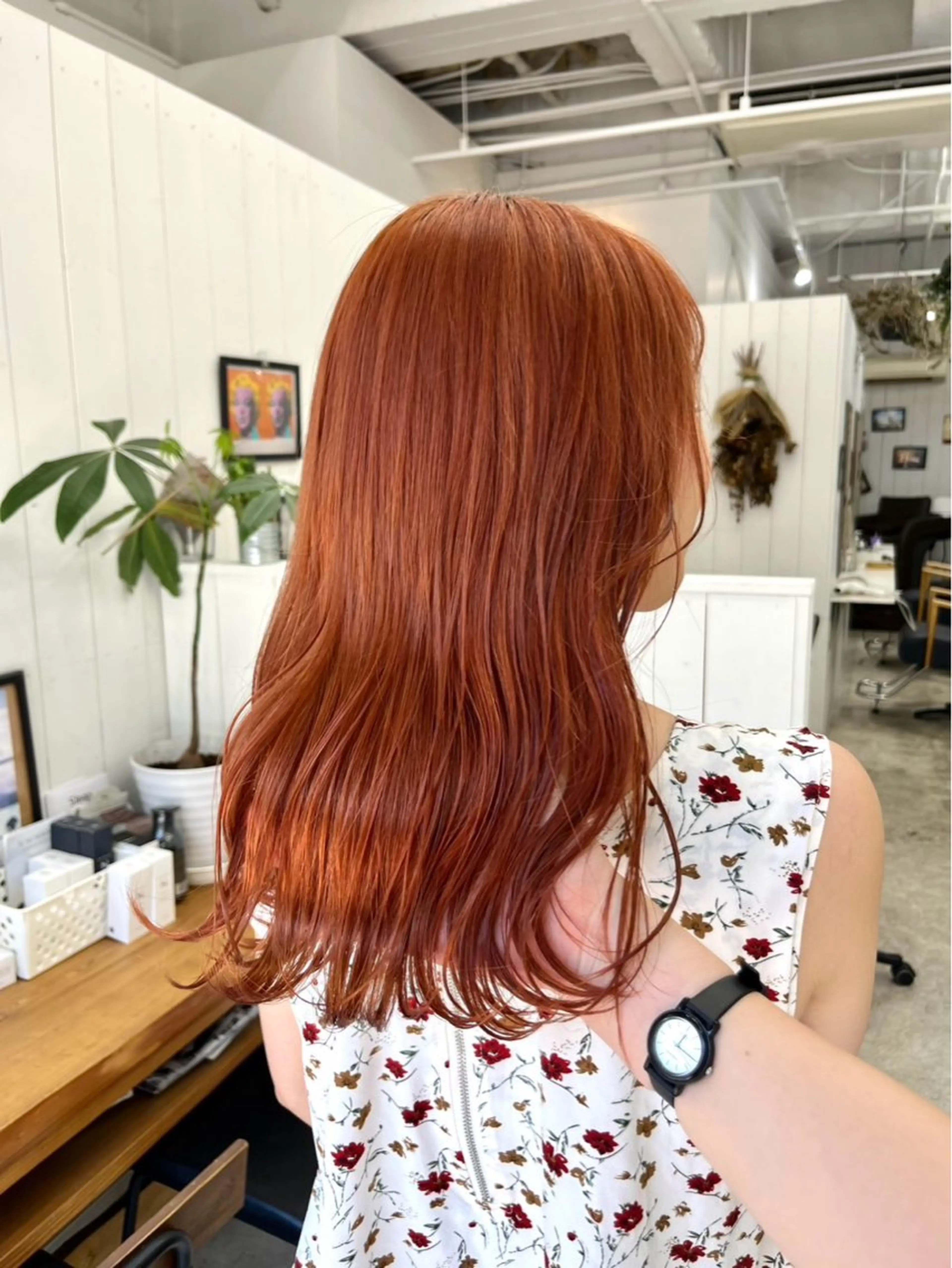 ロング ヘアカラー ENV 船橋 佐久間 彩のヘアスタイル