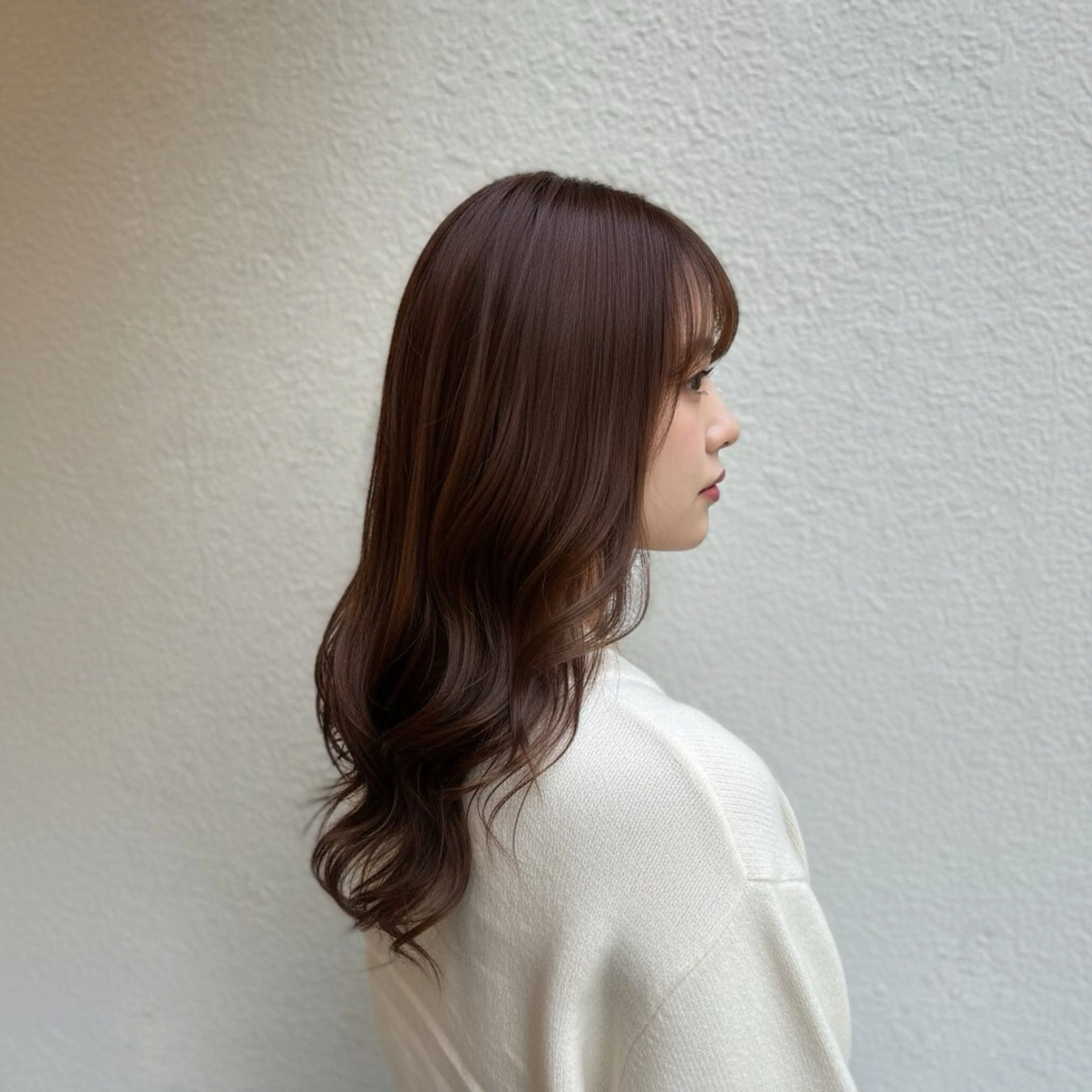 ロング ヘアカラー トリートメント 透明感カラー♡はるか 髪質改善ボブレイヤーのヘアスタイル