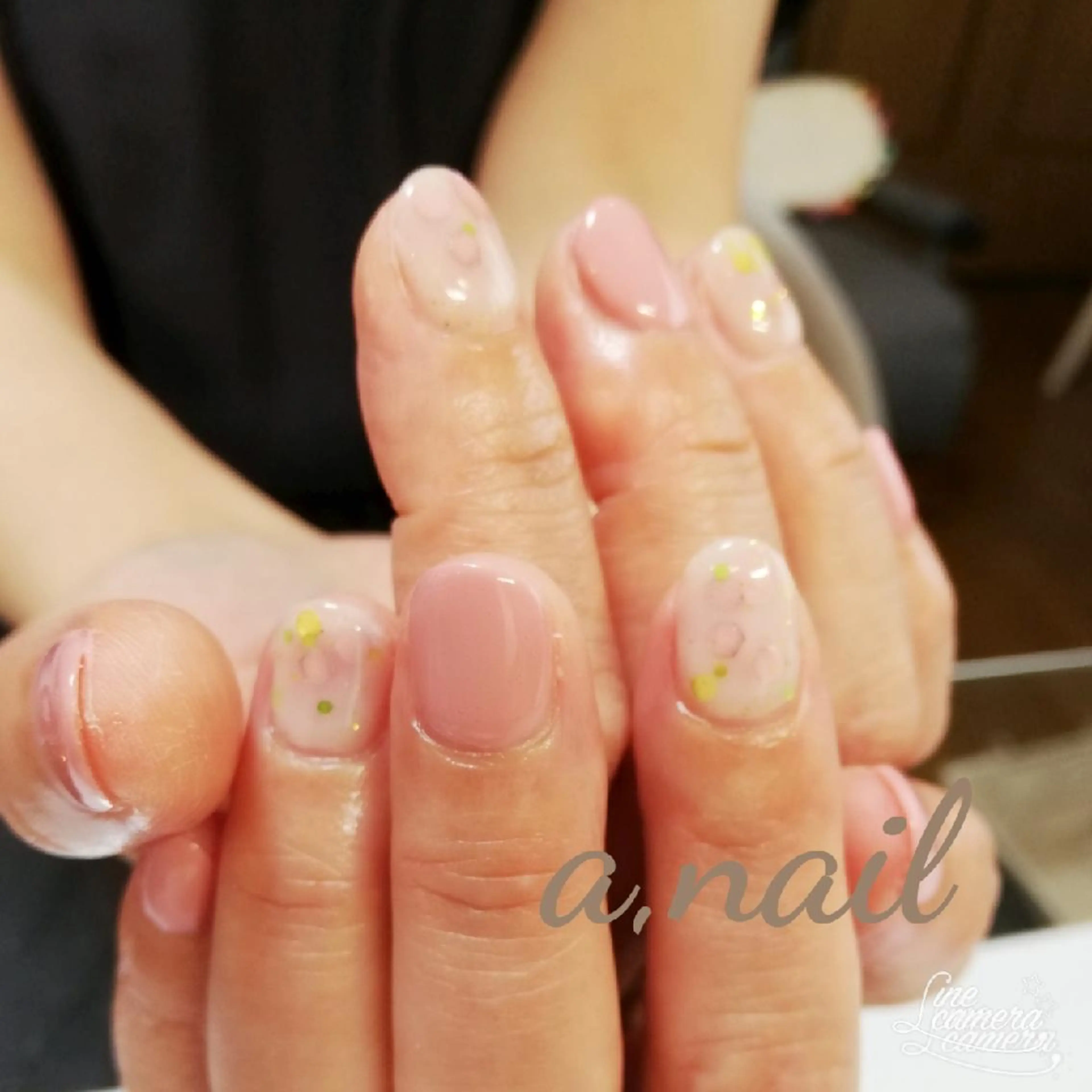 ネイル ワンカラーネイル ピンク ハンドネイル ネイルサロン エーネイルのネイルデザイン