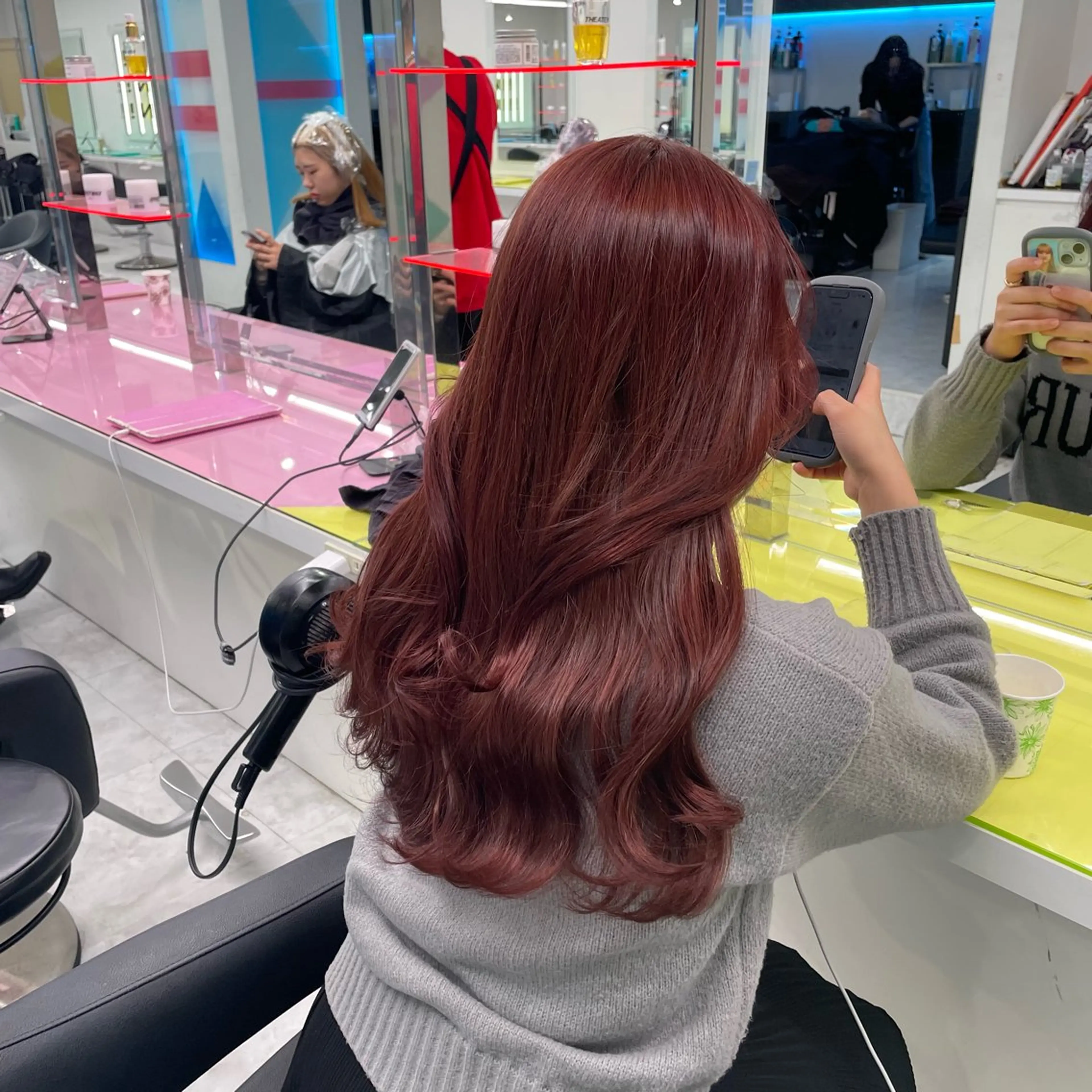 ロング カラー ヘアカラー トリートメント ヘアセット 中韓レイヤー/ ブラウン🤎はやとのヘアスタイル