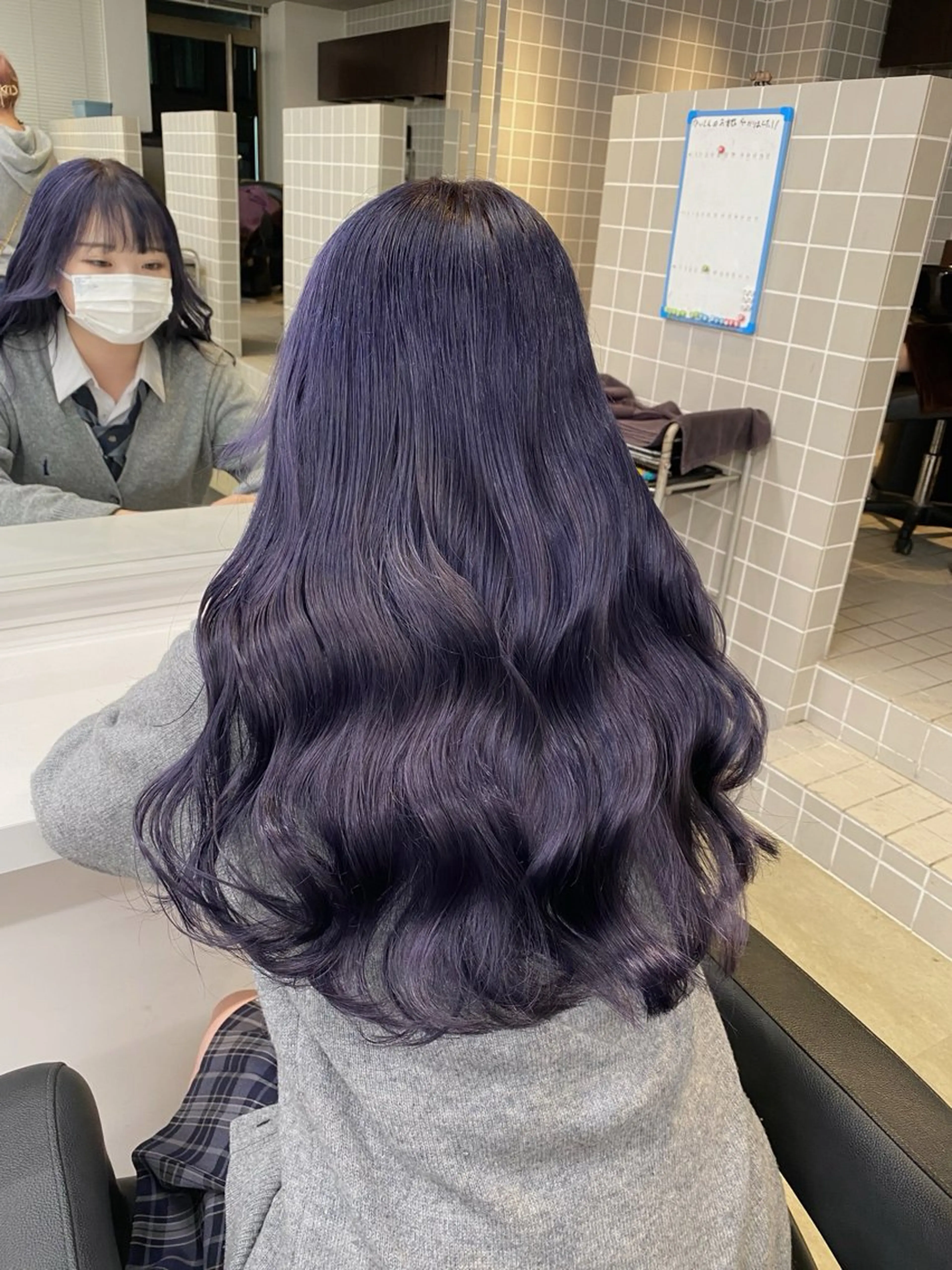 カラー ブリーチ ケアブリーチ ヘアカラー ヘアセット 韓国レイヤー似合わせ 透明感カラー飛我💗のヘアスタイル