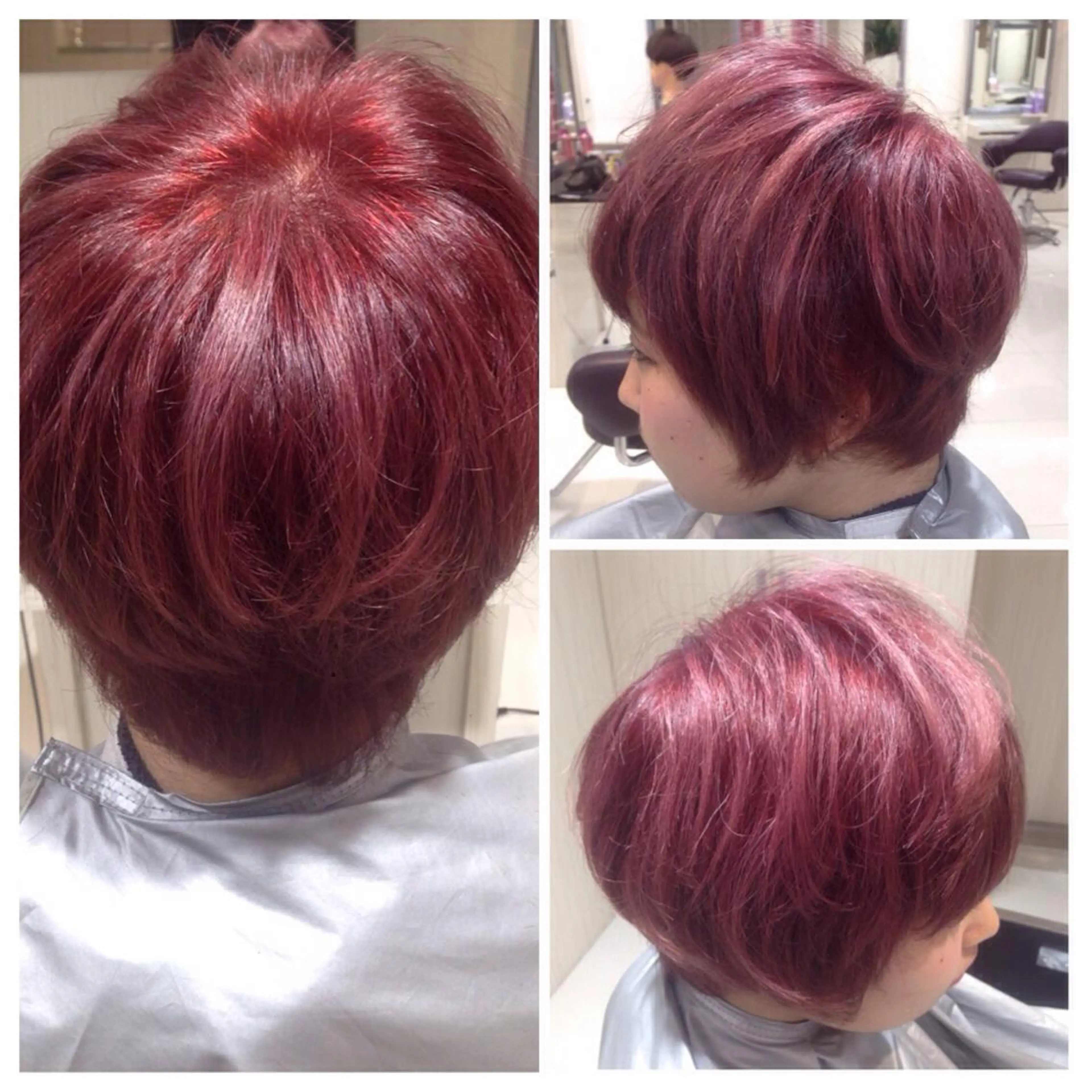 ショート カラー ショートボブ ピンクカラー ボブ ショートヘア ✨艶髪✨透明感✨ 山内大樹のヘアスタイル