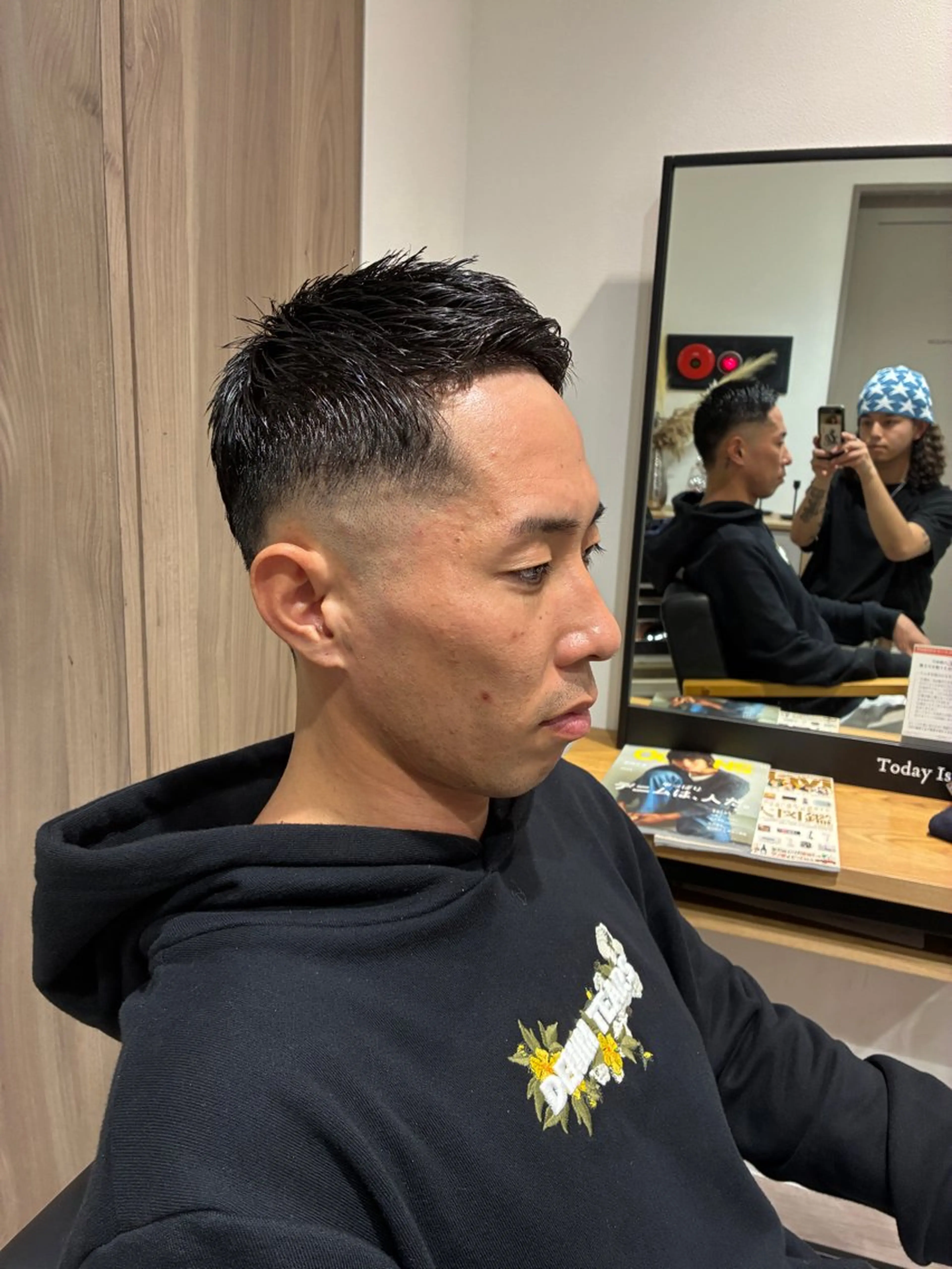 ショート メンズ フェードカット スキンフェード カット FJ Kaminokeのヘアスタイル