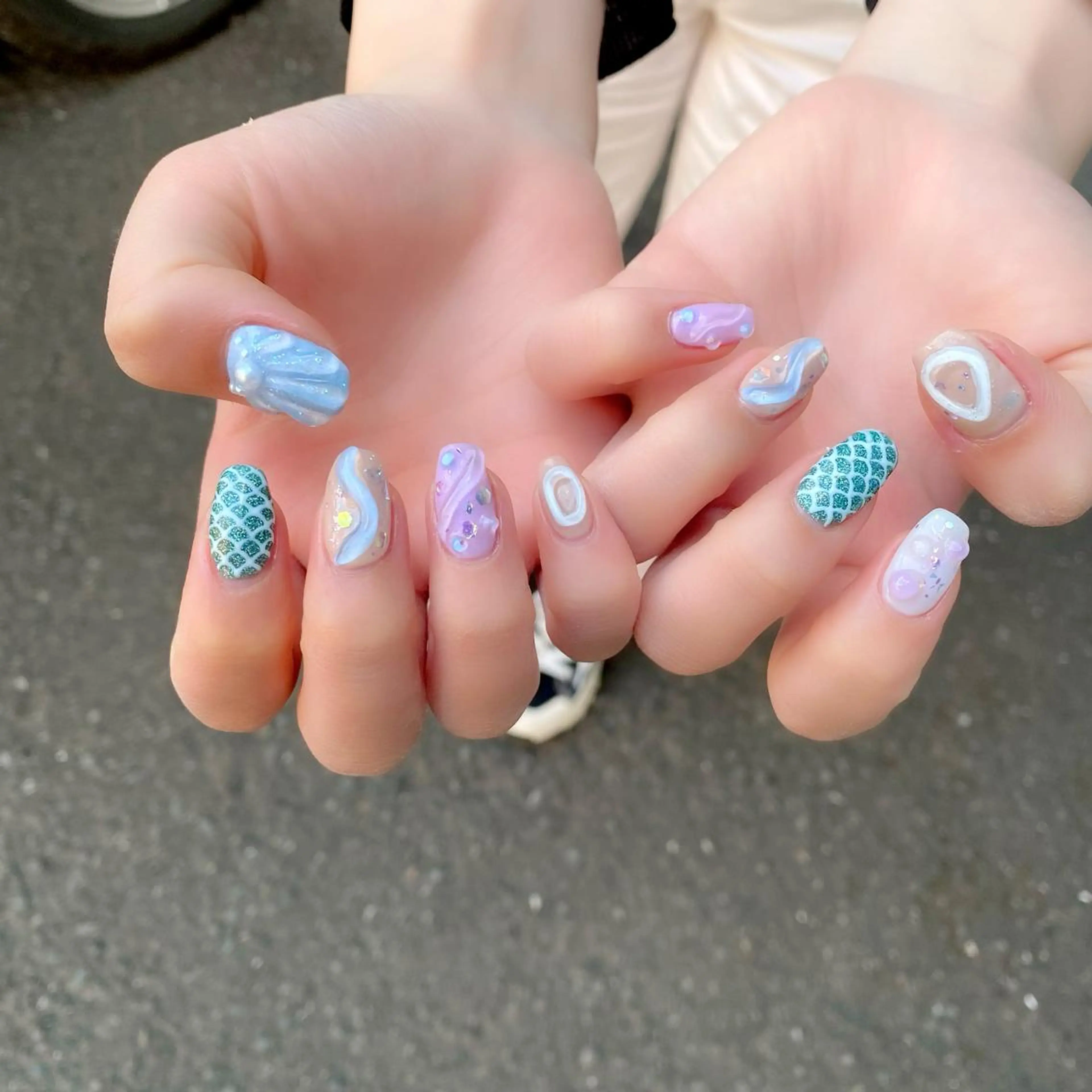 ネイル ぷっくりネイル 春ネイル ハンドネイル Salon Ｋのネイルデザイン