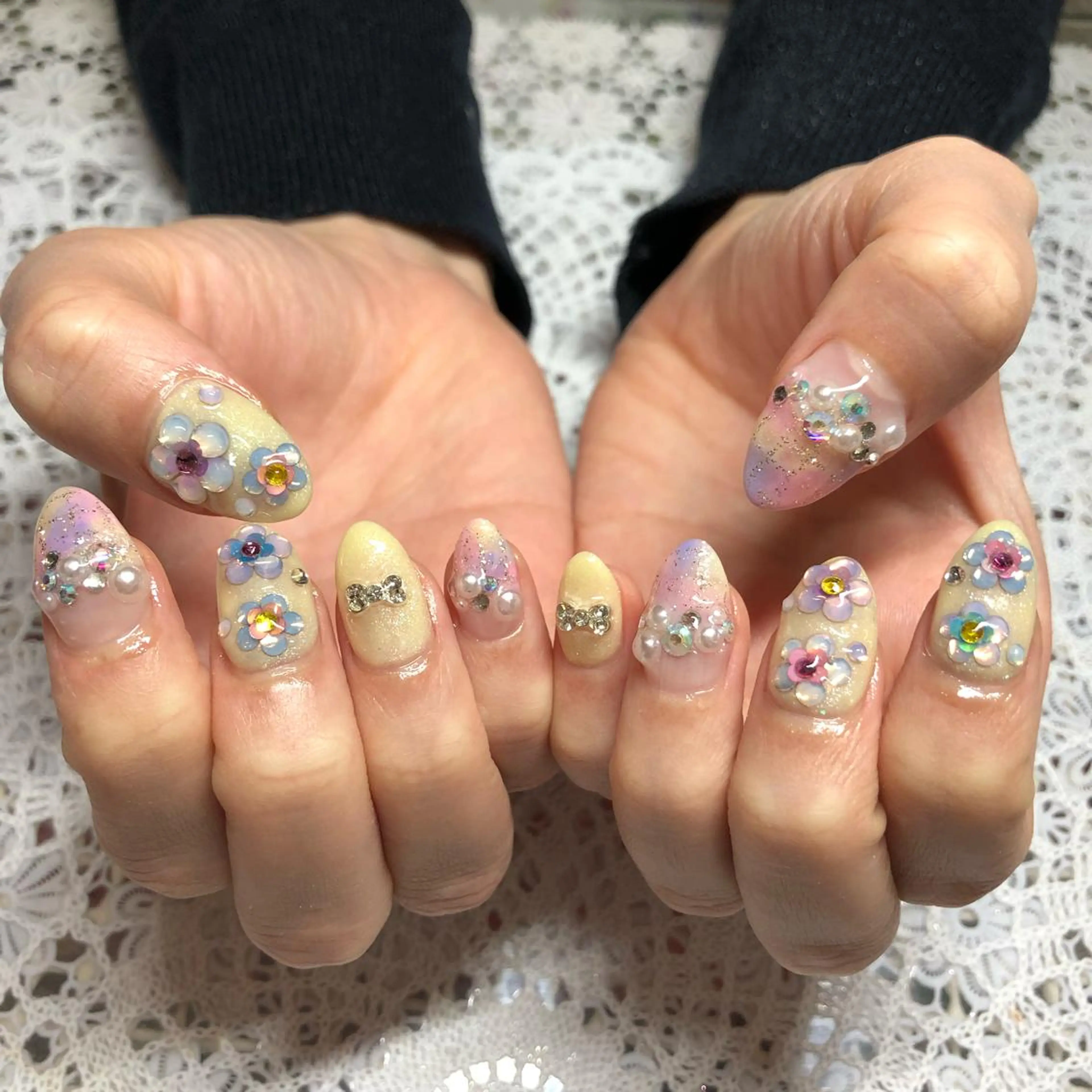 ネイル アートネイル リボン J terrace Nailのネイルデザイン