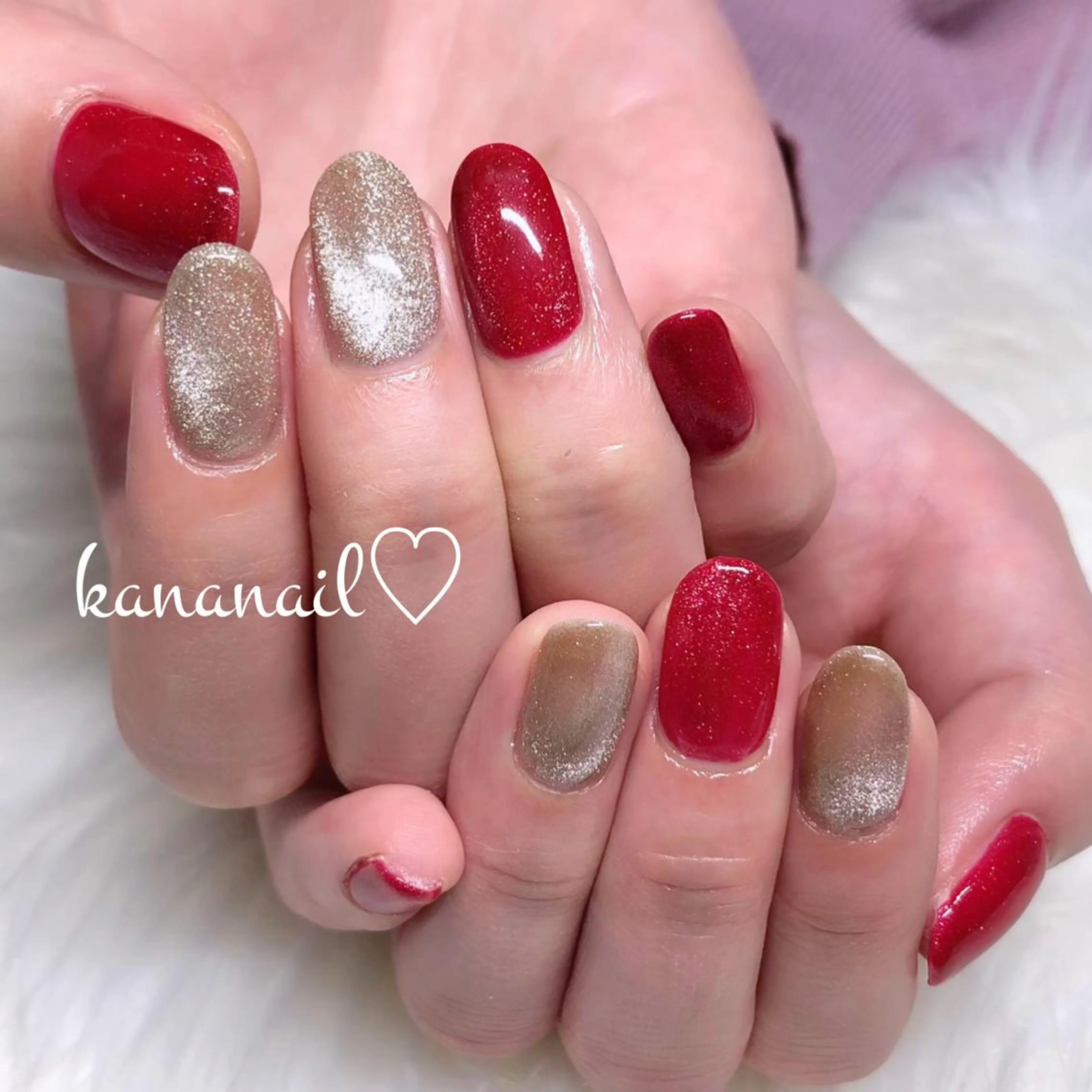 ネイル マグネットネイル kananail ♡のネイルデザイン