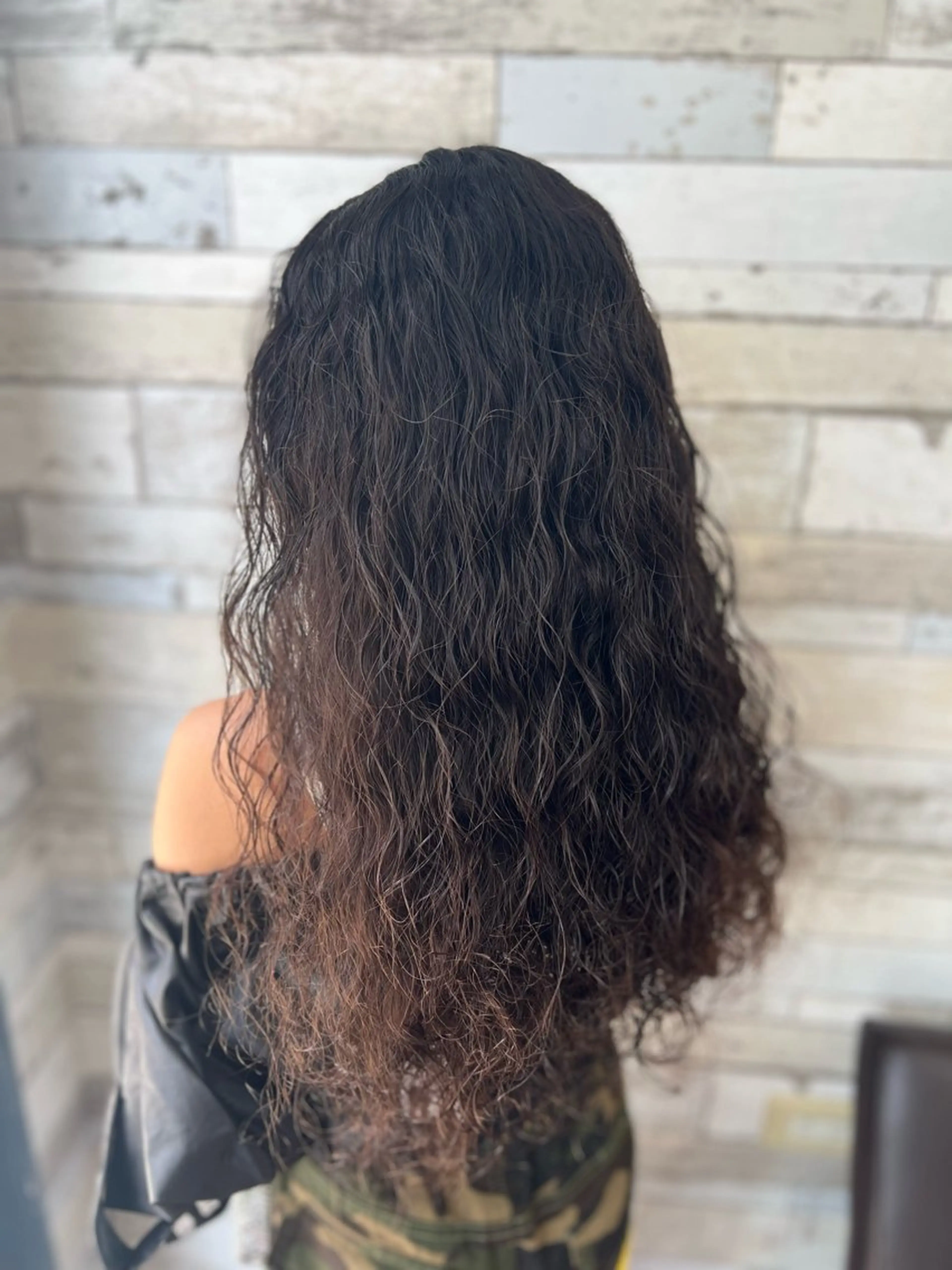 ロング ソバージュ B-W ⭐️REIKOのヘアスタイル