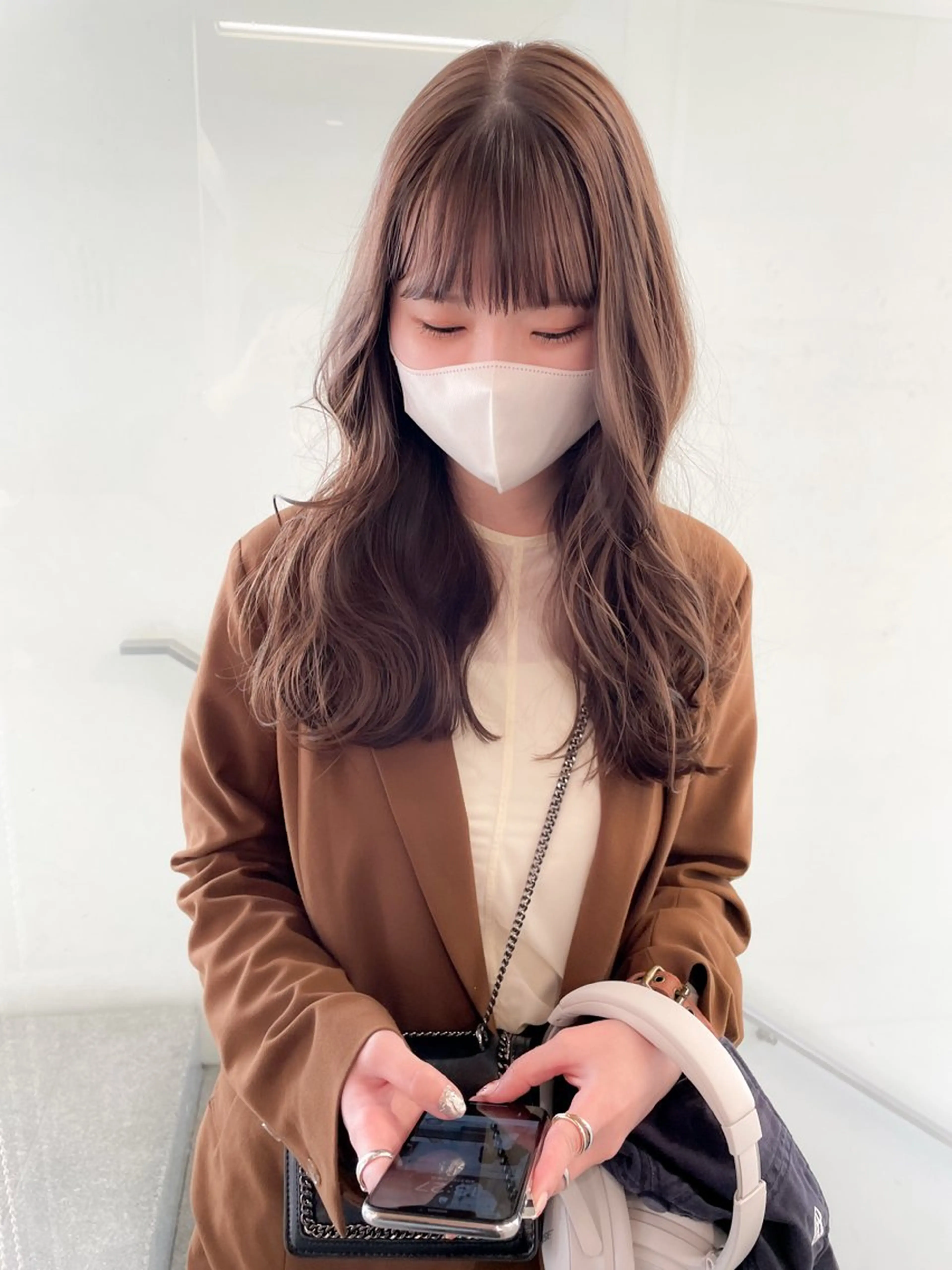 セミロング カラー パーマ ヘアアレンジ 💖美髪矯正💖 辻未侑のヘアスタイル