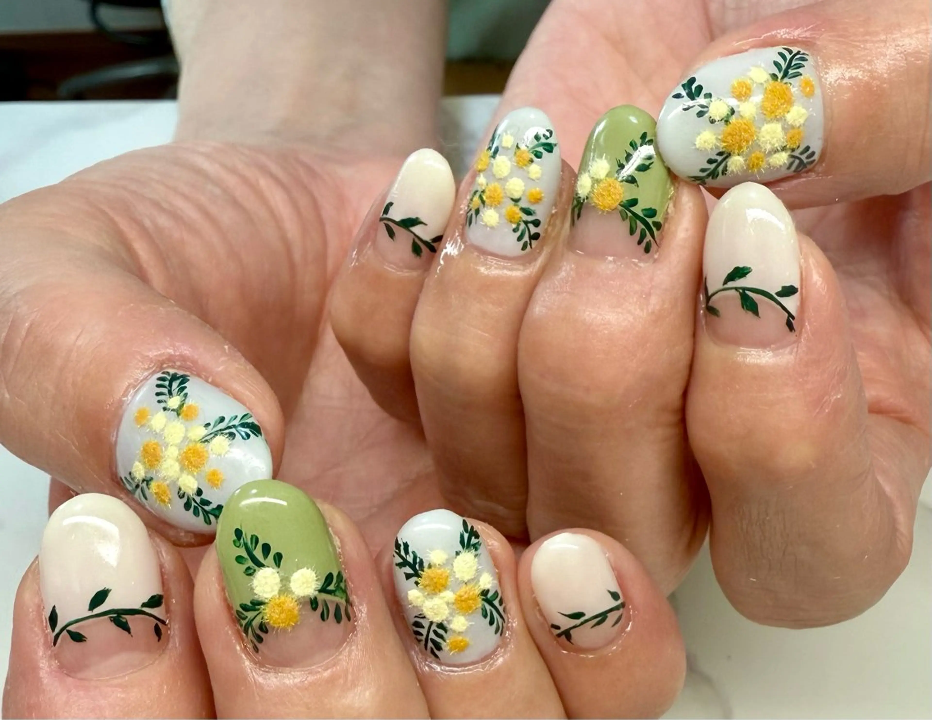 ネイル アートネイル チークネイル フレンチネイル 氷ネイル・うるうるネイル キラキラネイル Mai’s nailのネイルデザイン