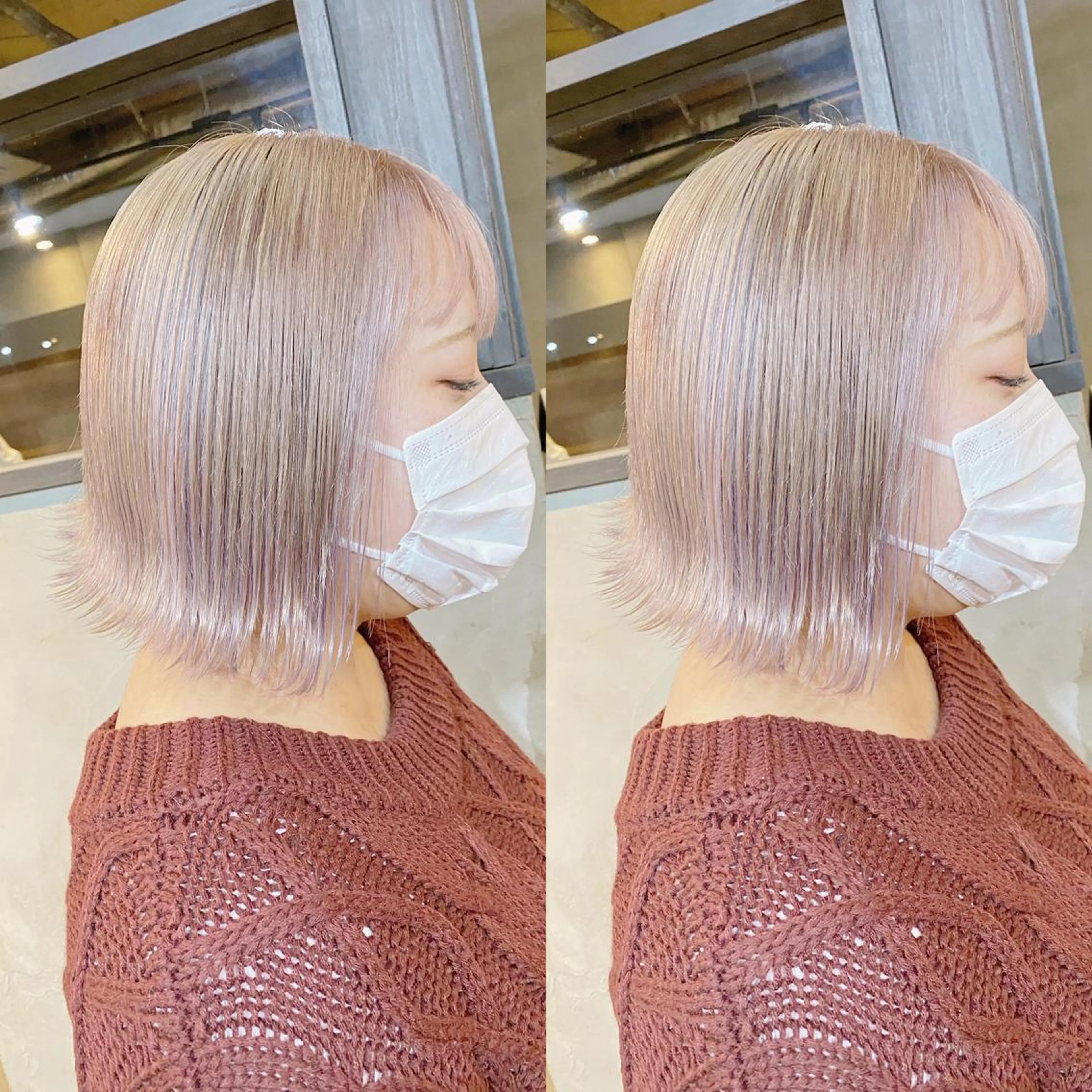 ミディアム ヘアカラー yoriダブルカラー 代表すがわらのヘアスタイル