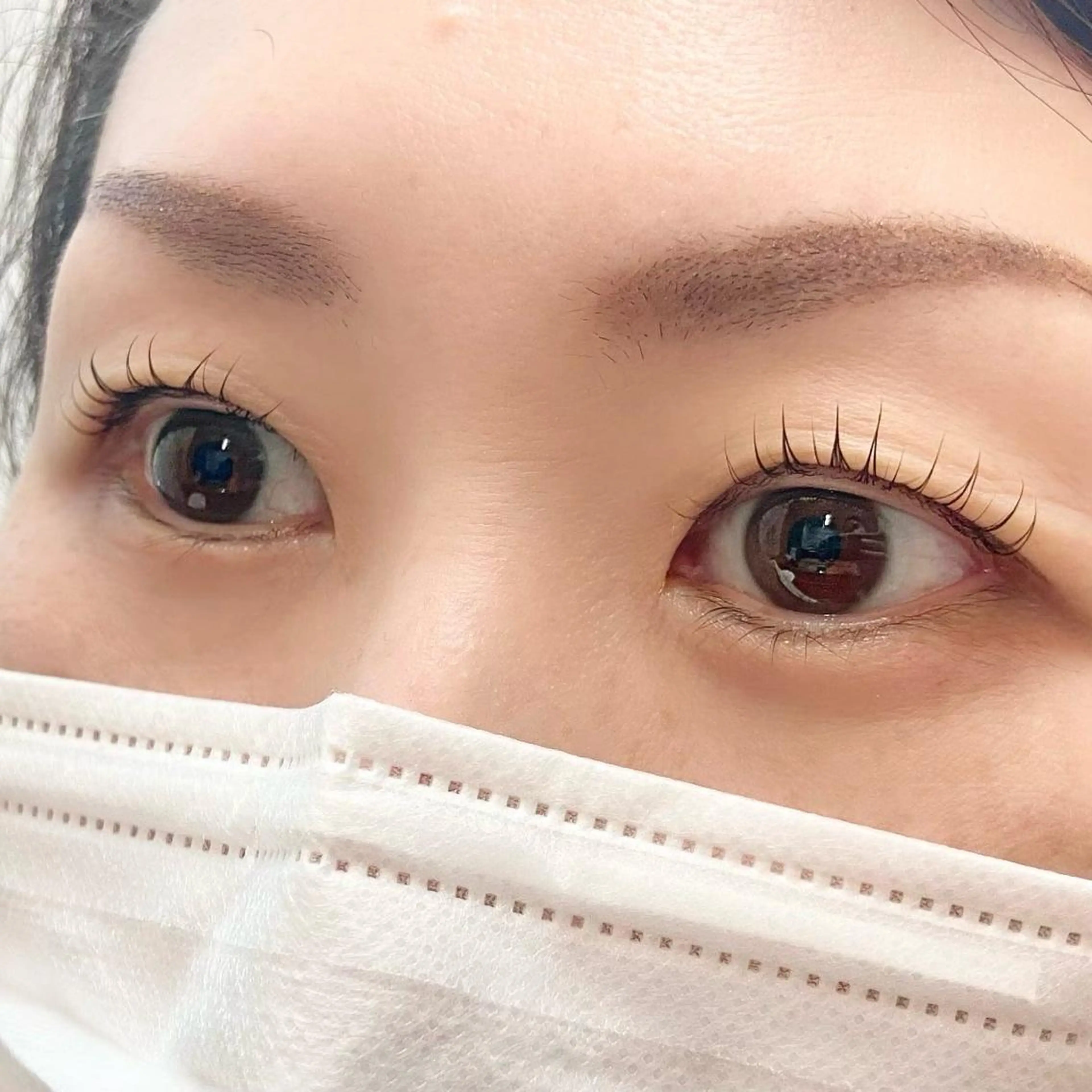 マツエク・マツパ まつげパーマ シルク 一重×まつ毛パーマ 安藤 真結香のマツエク・マツパデザイン