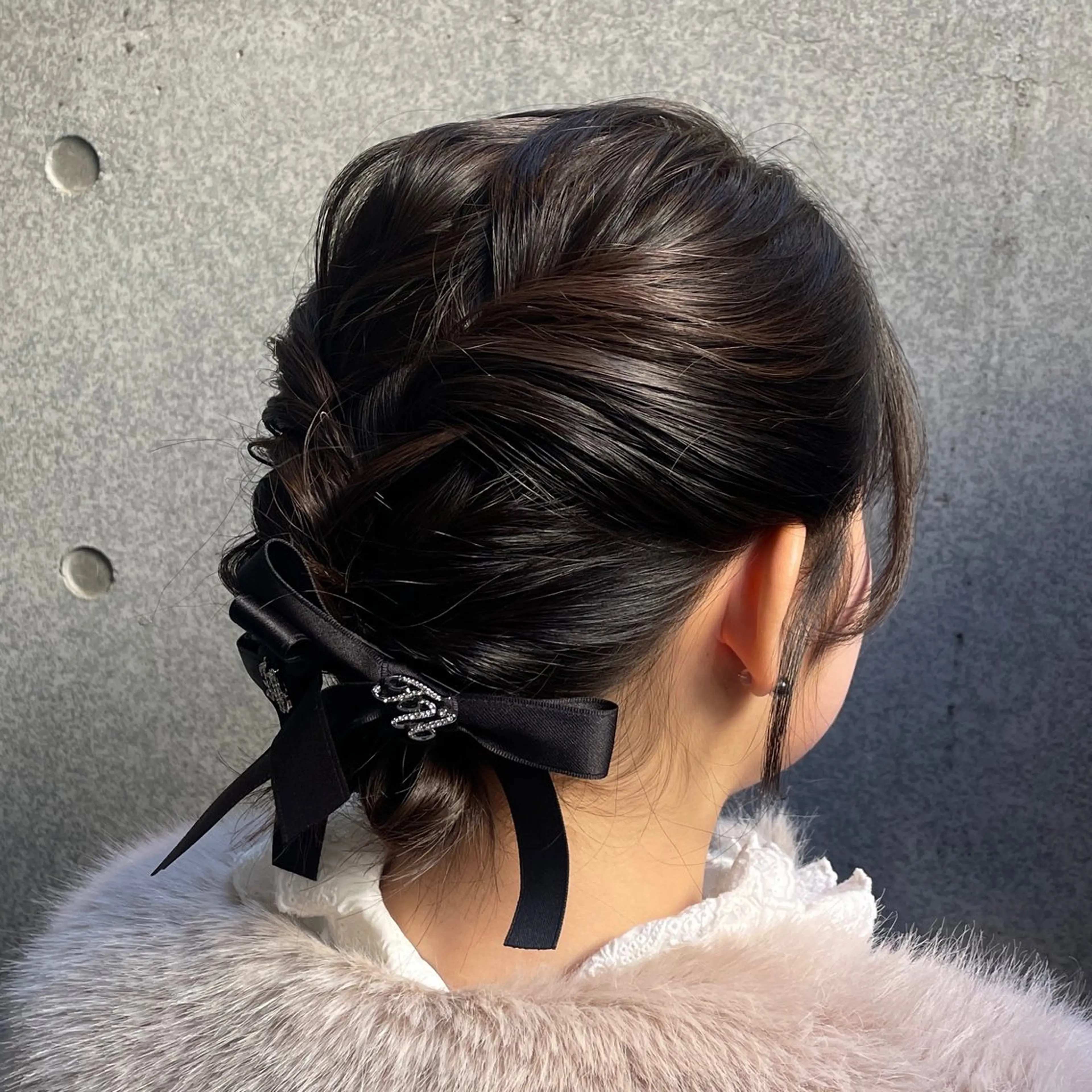 ヘアアレンジ ヘアセット レイヤー/透けカラー アレンジ/篠崎渚彩のヘアスタイル