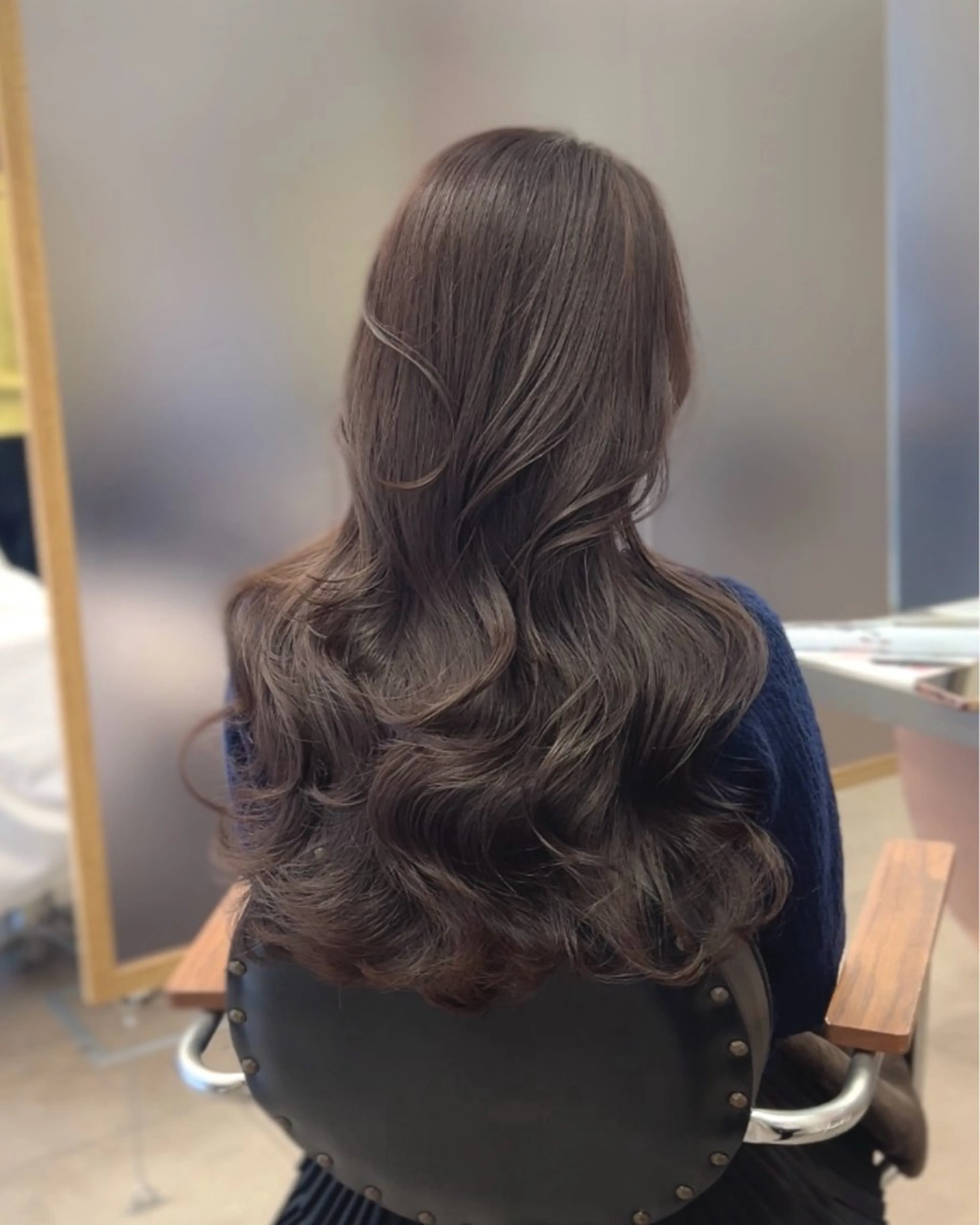 ロング カラー グレージュ オレンジ カット ヘアカラー パーマ🌀佐々木 楽人のヘアスタイル