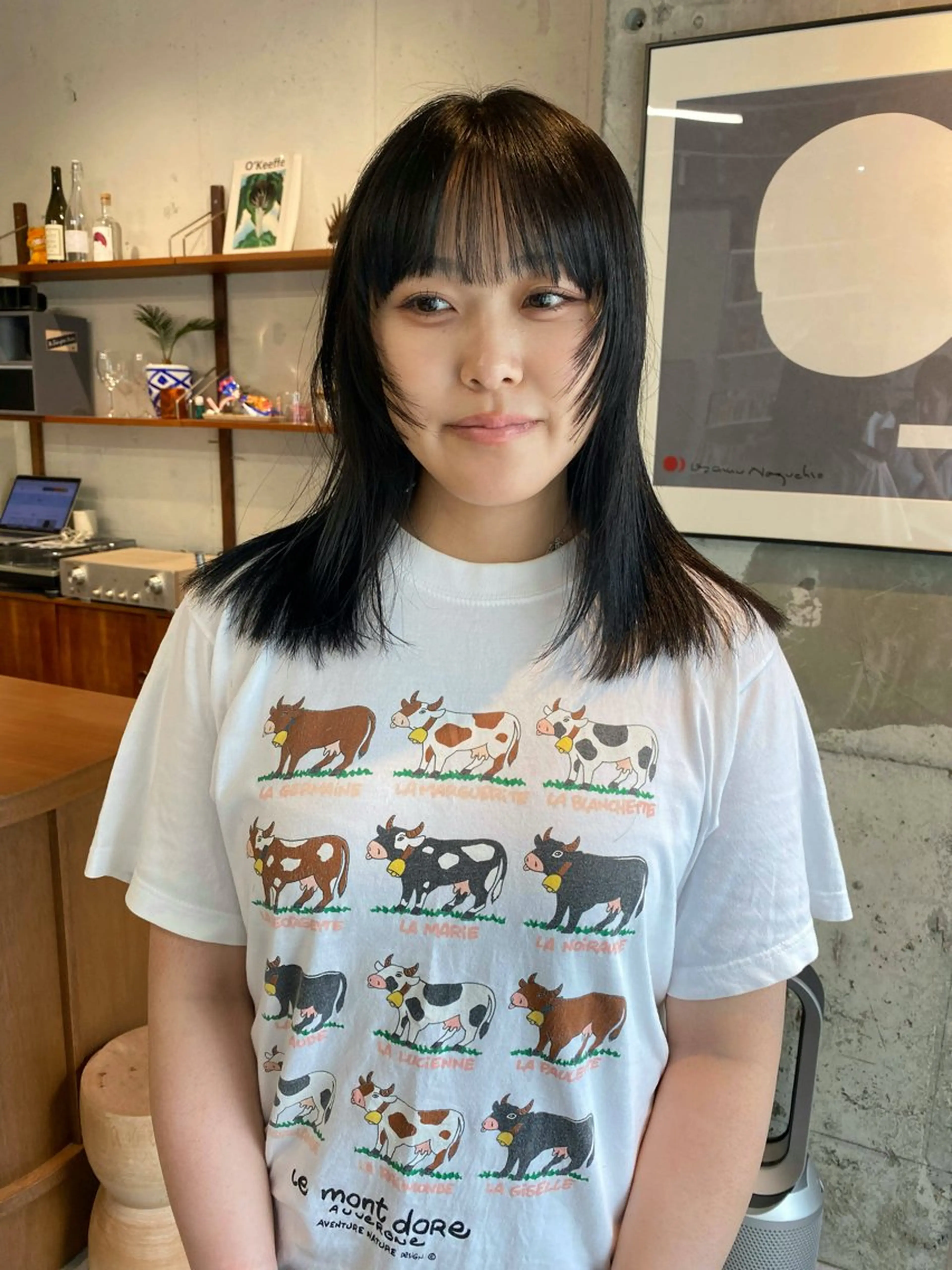 ミディアム カラー 永田 愛莉のヘアスタイル