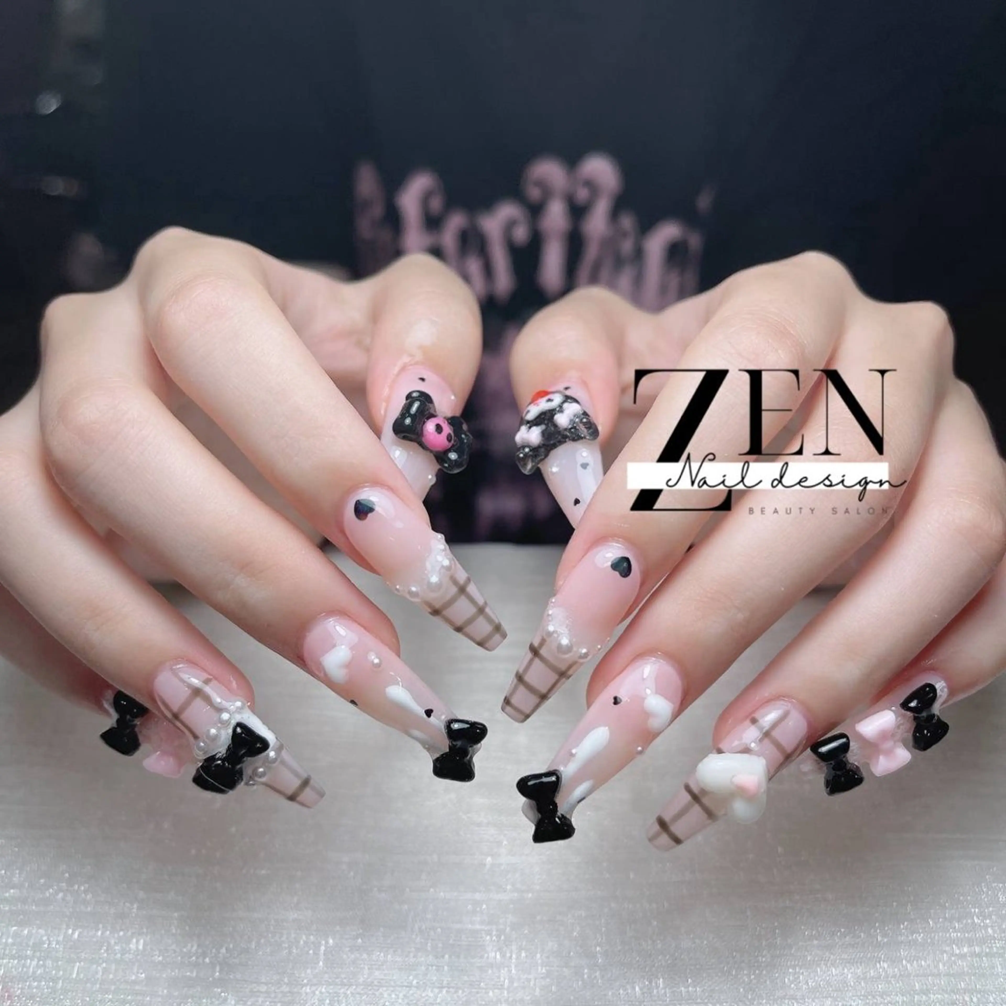 ネイル 持ち込み スカルプネイル ネイルチップ ハンドネイル Zen Nail Design 池袋のネイルデザイン