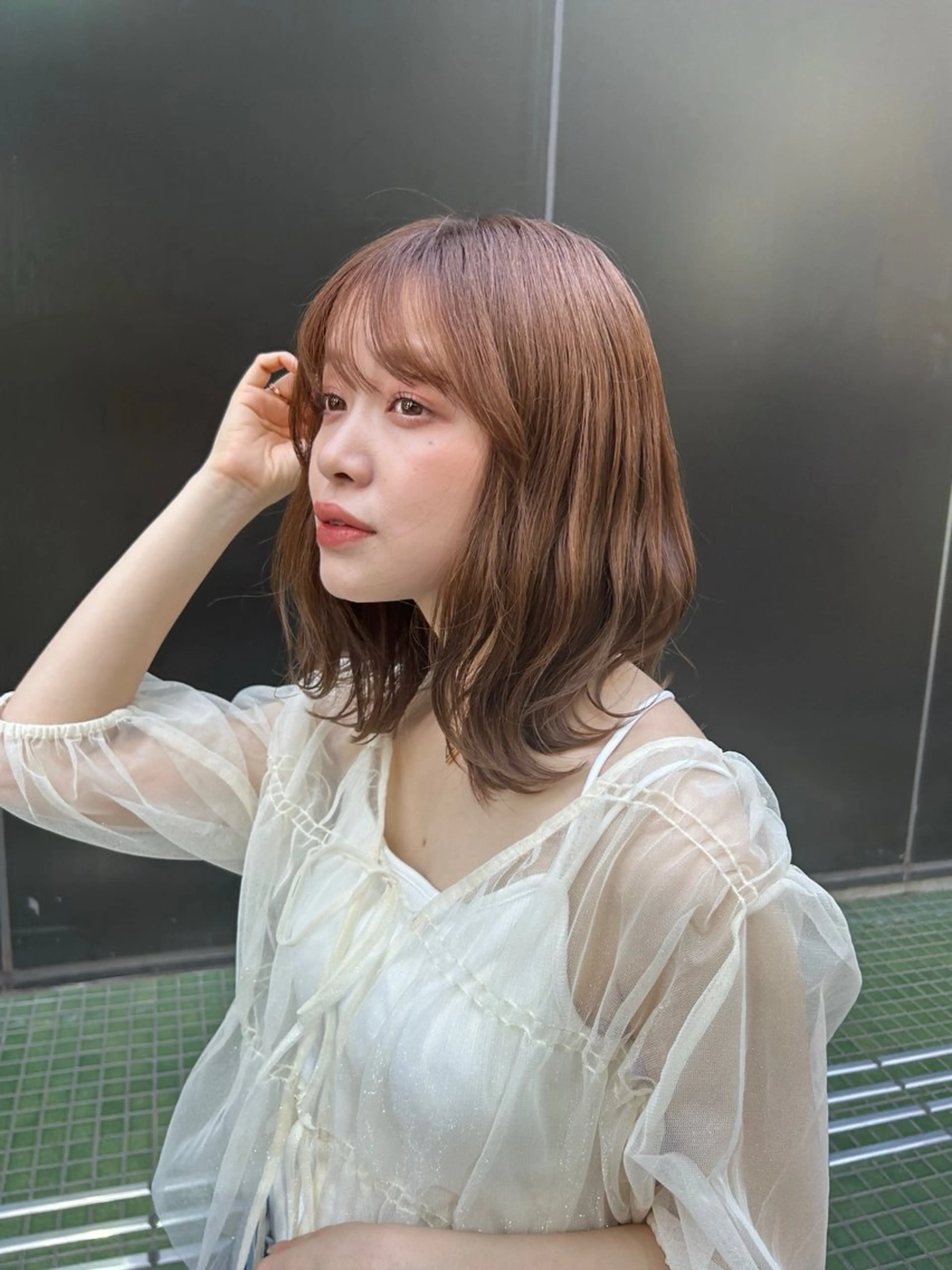 ミディアム カラー 💟艶カラー・トリー トメント/リサ🤍のヘアスタイル