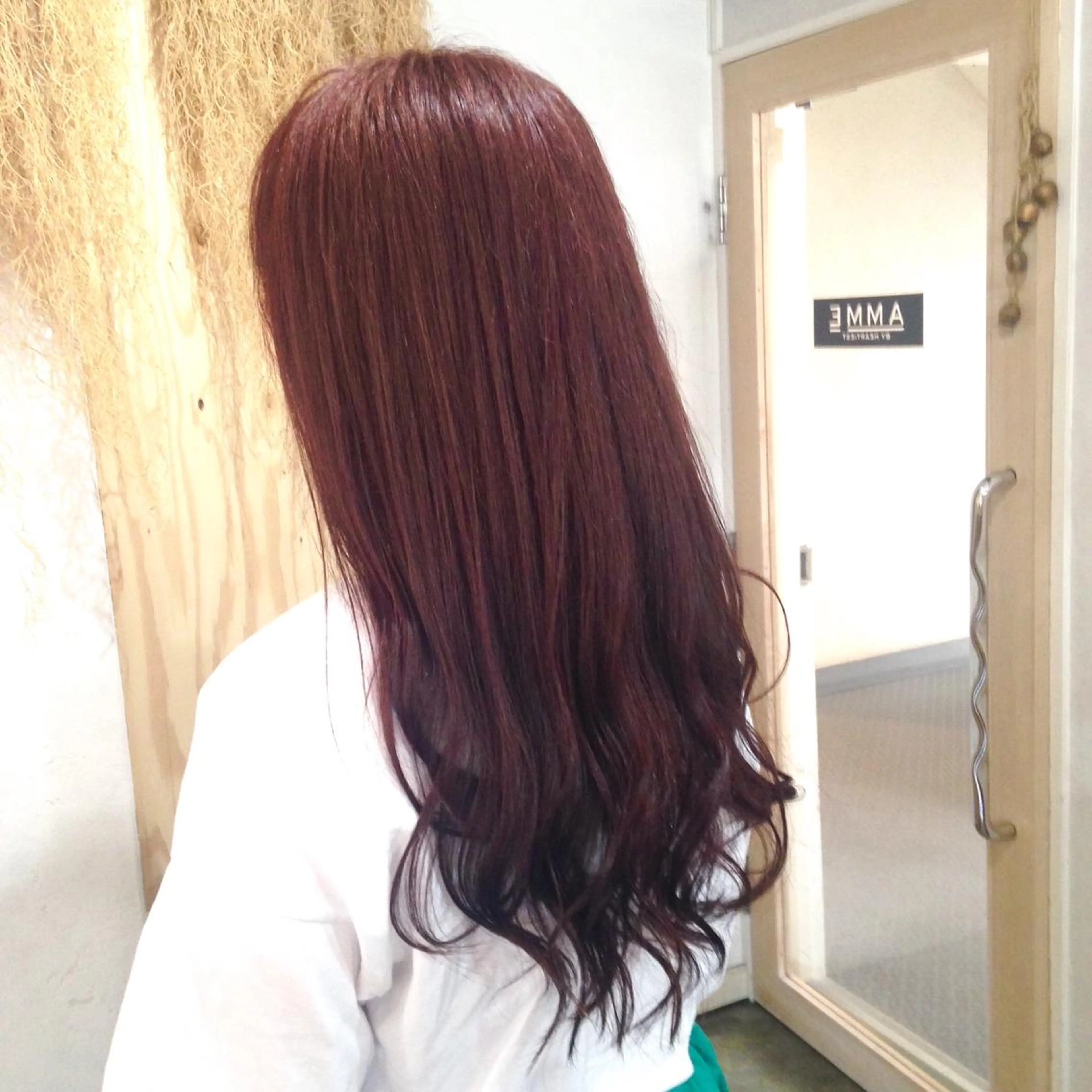 セミロング カラー レッドカラー バイオレットカラー 💎髪質改善💎 デザイナーshinのヘアスタイル