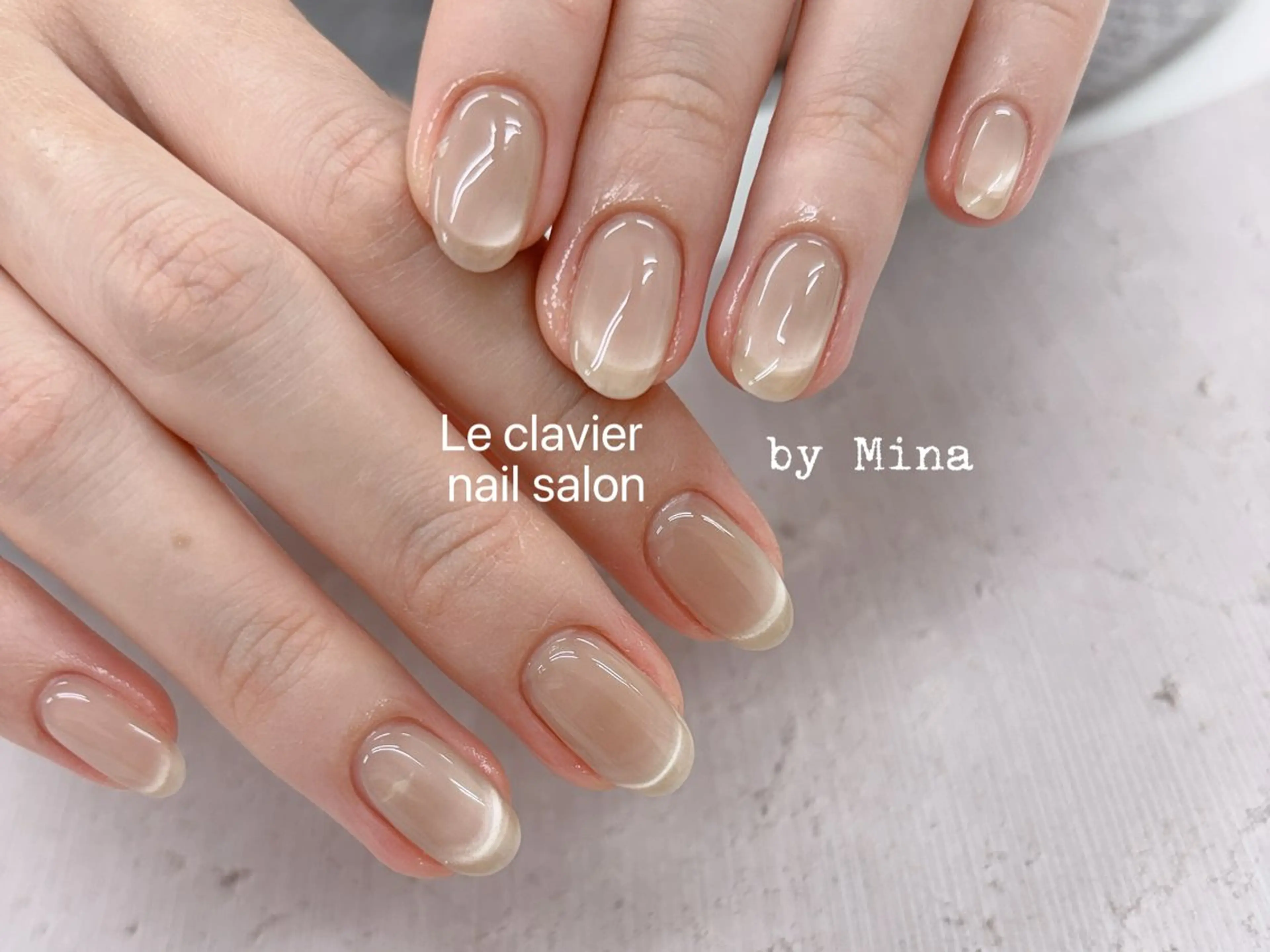 ネイル アートネイル オーロラネイル チークネイル 長さ出し フットネイル ハンドネイル ハンドケア Mina Nailのネイルデザイン