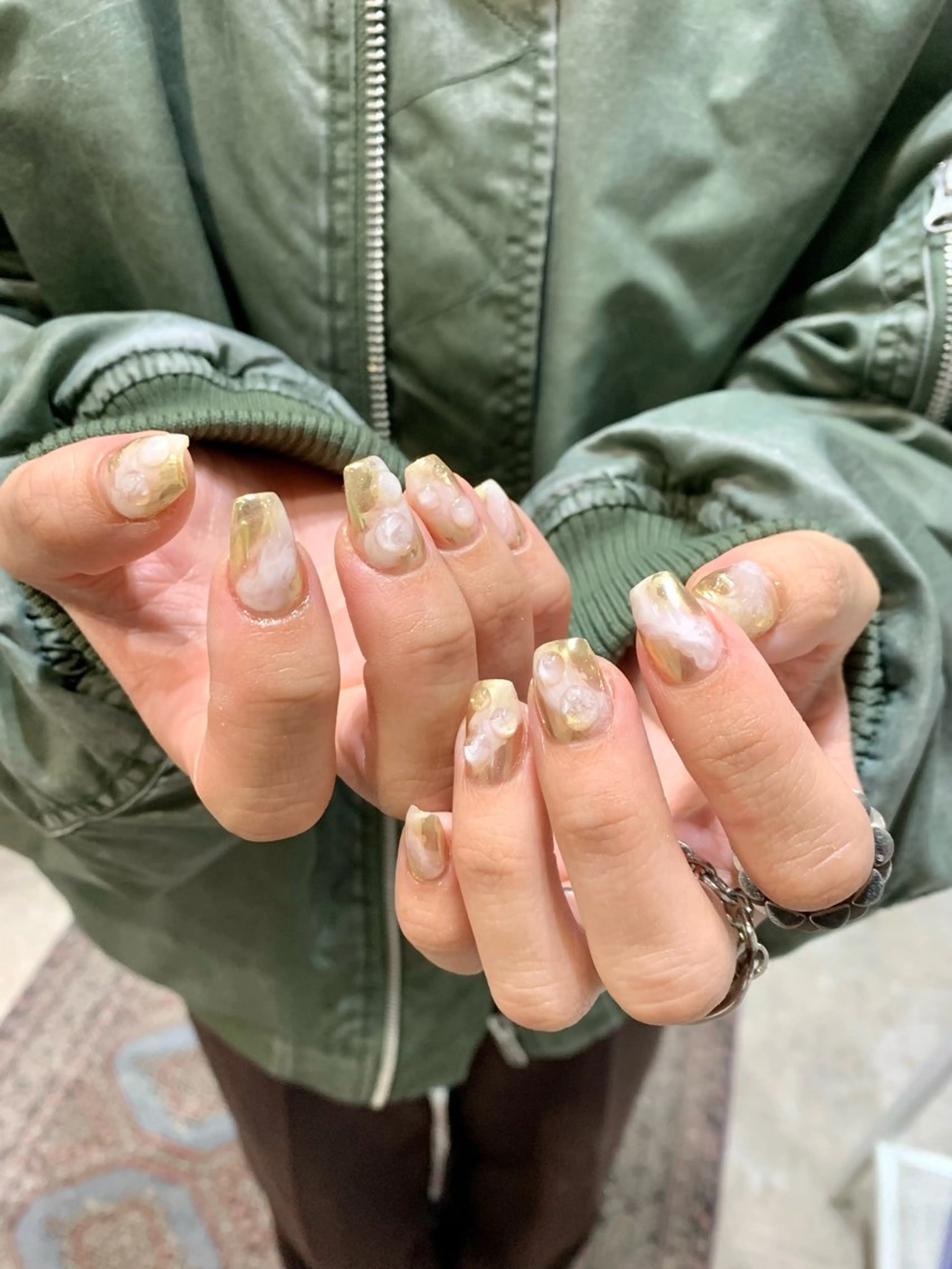 ネイル ハンドネイル 0203ムニムサン 💙Sayakaのネイルデザイン