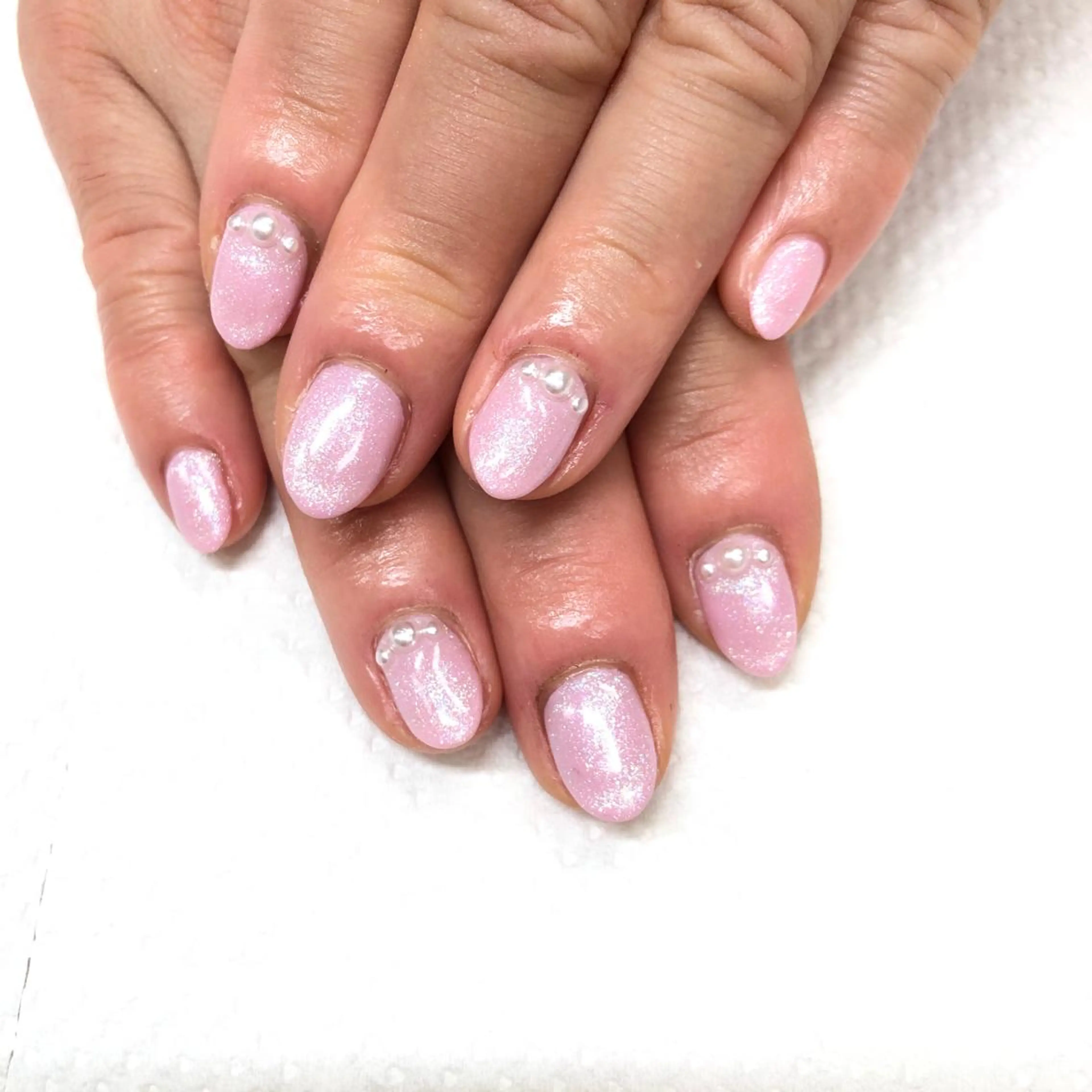 ネイル キラキラネイル ピンク ユリシスネイル 担当近藤のネイルデザイン