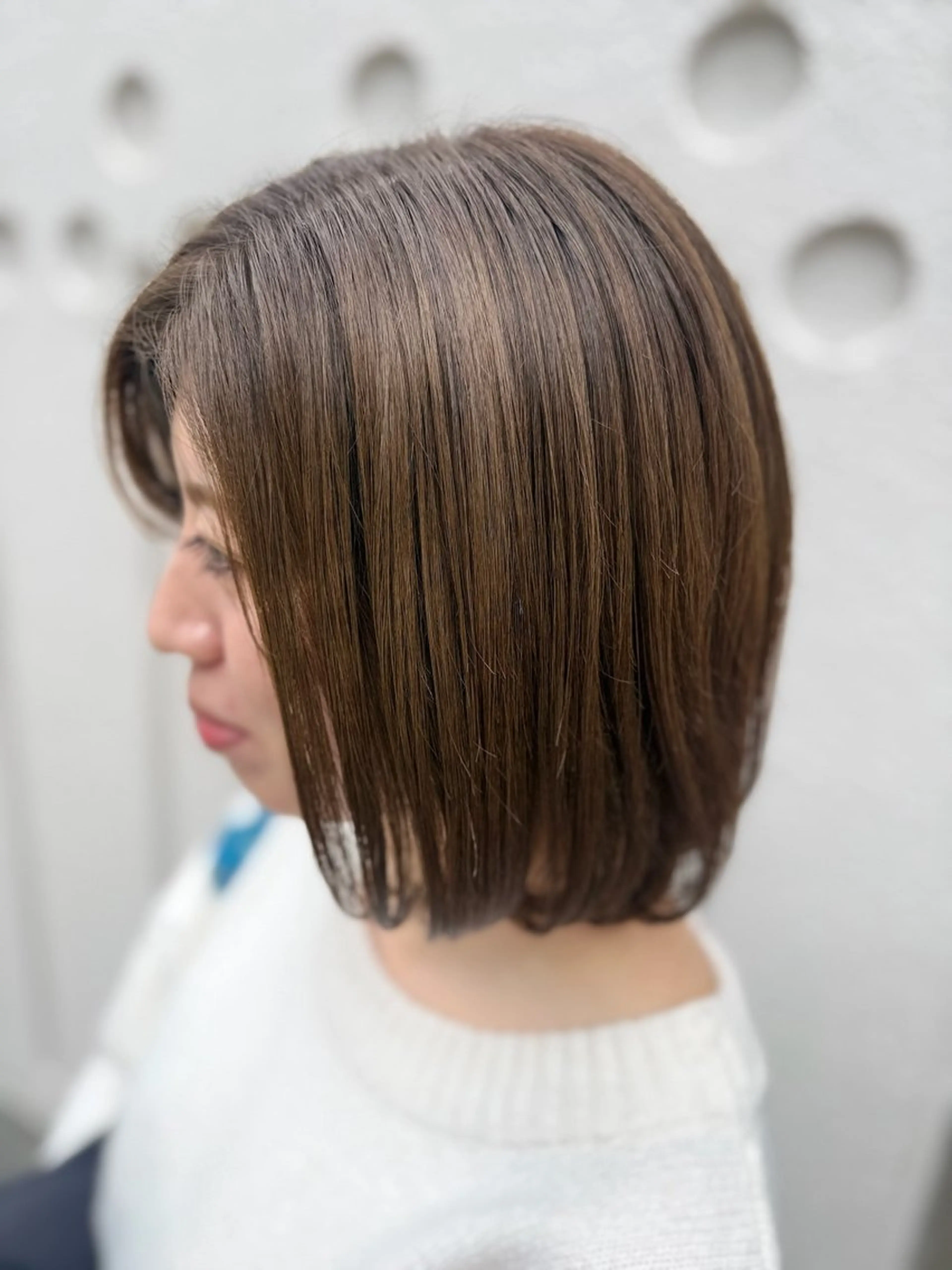 ショート ボブ 伸ばしかけ カット ヘアカラー Olive 南森町店 酸性縮毛矯正のヘアスタイル