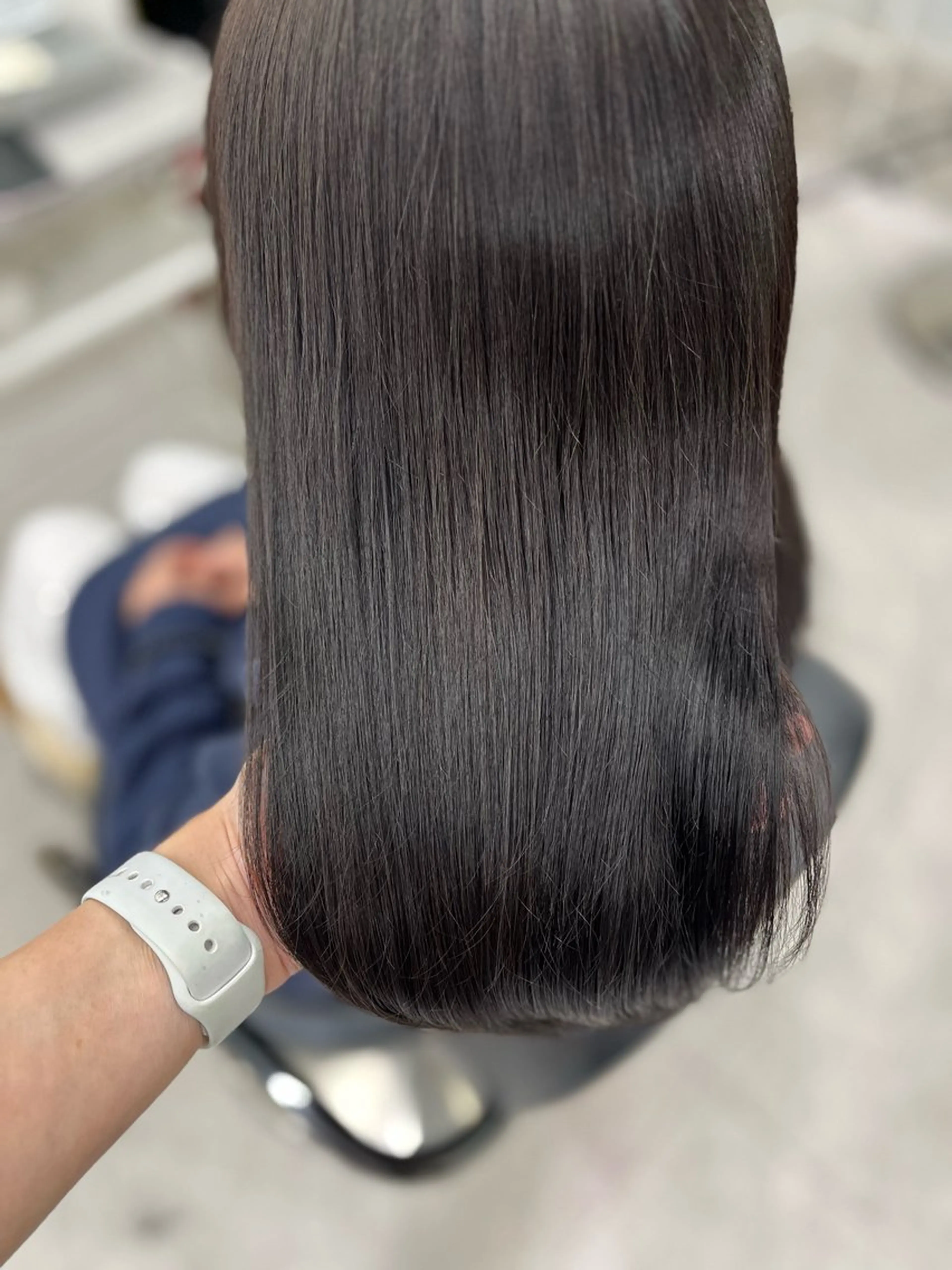 セミロング カラー 黒髪 ブルーカラー ブルーブラック ブラウンカラー ダークブラウン カット ヘアカラー トリートメント 🫧ぷる艶カラー🫧 Yuubi🦩のヘアスタイル