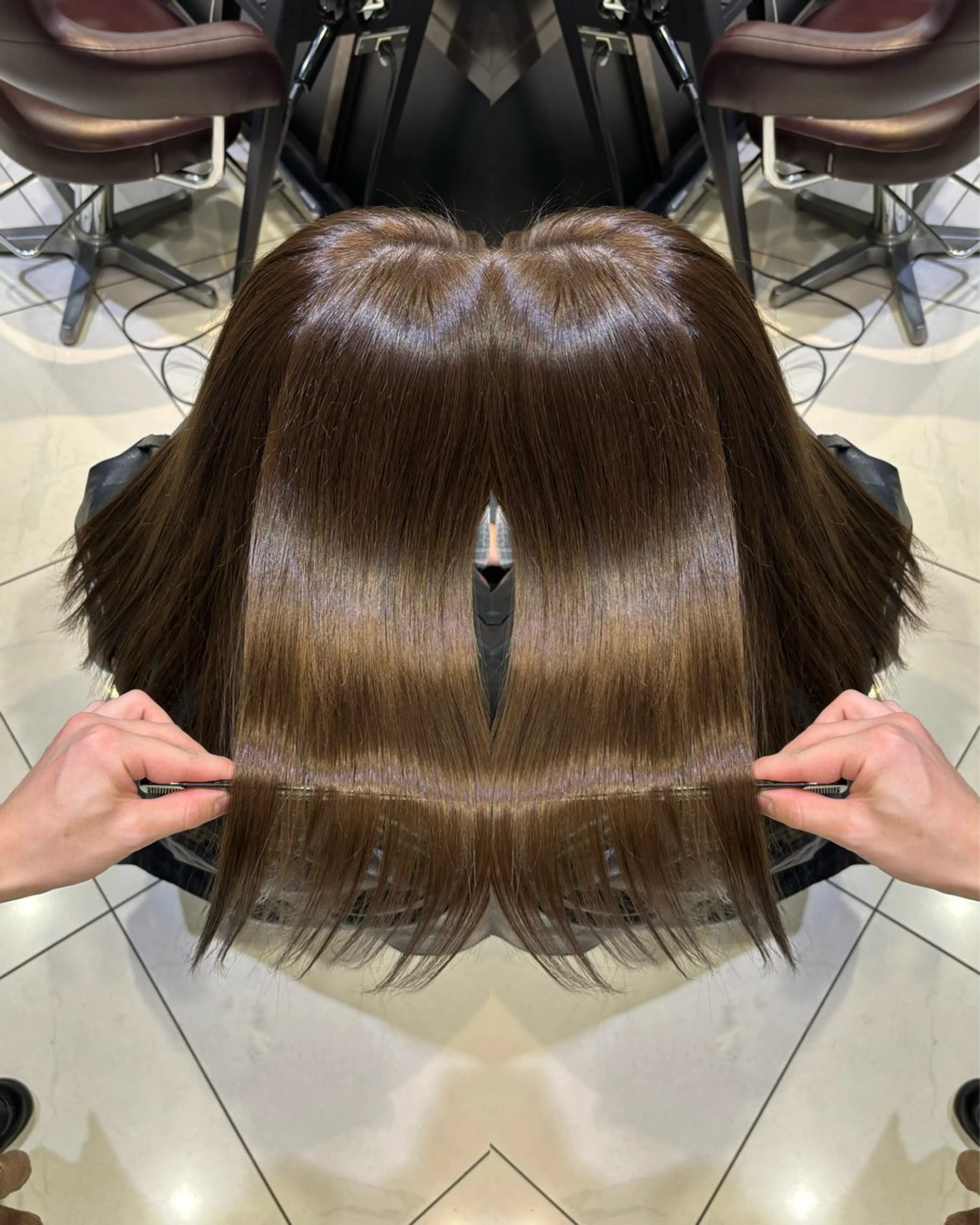 ロング カラー カット ヘアカラー トリートメント 🩵レイヤー✖︎ 髪質改善🩵リョウヤのヘアスタイル