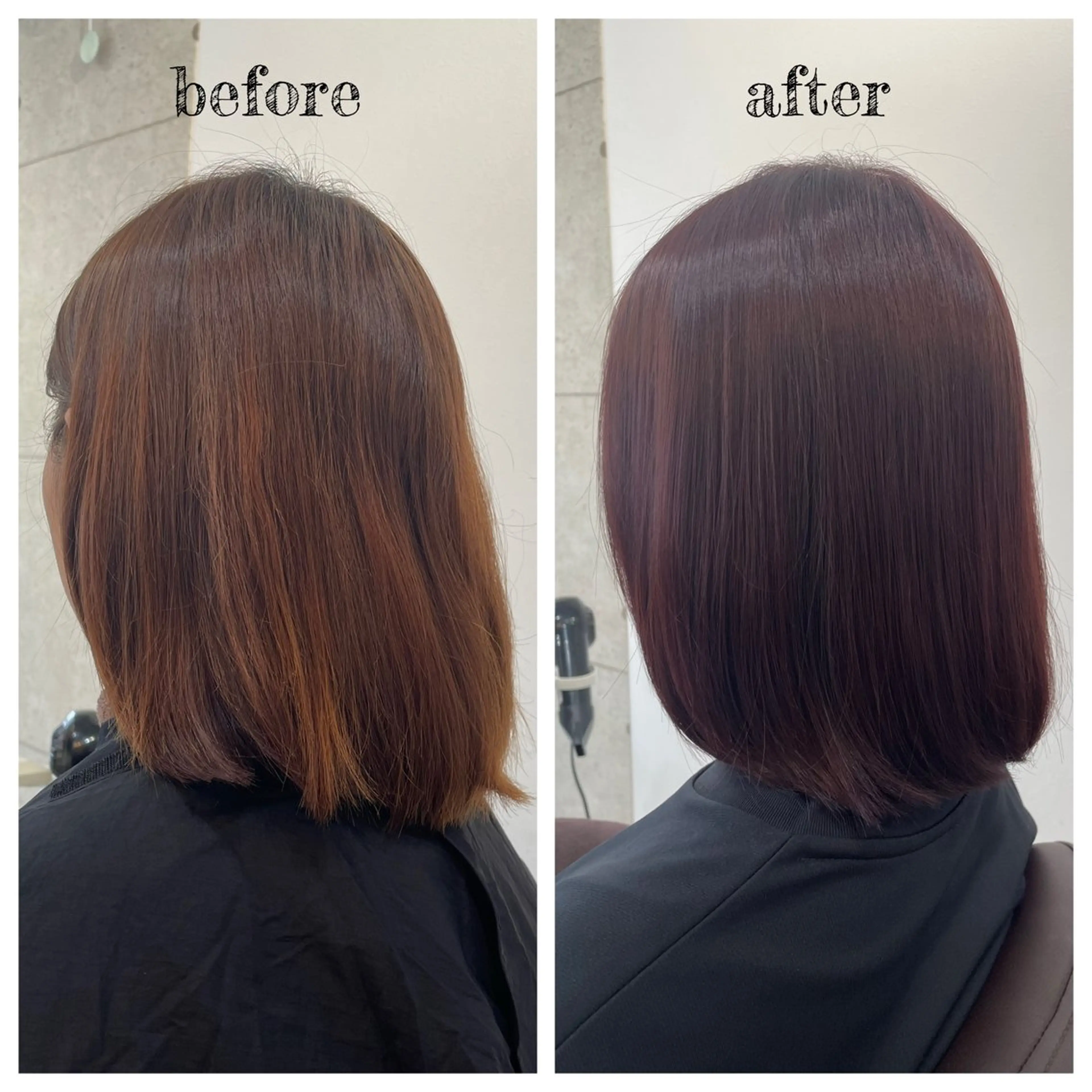 ショート カラー ボルドーカラー ルビー ヘアカラー PutiLuca 浅川のヘアスタイル