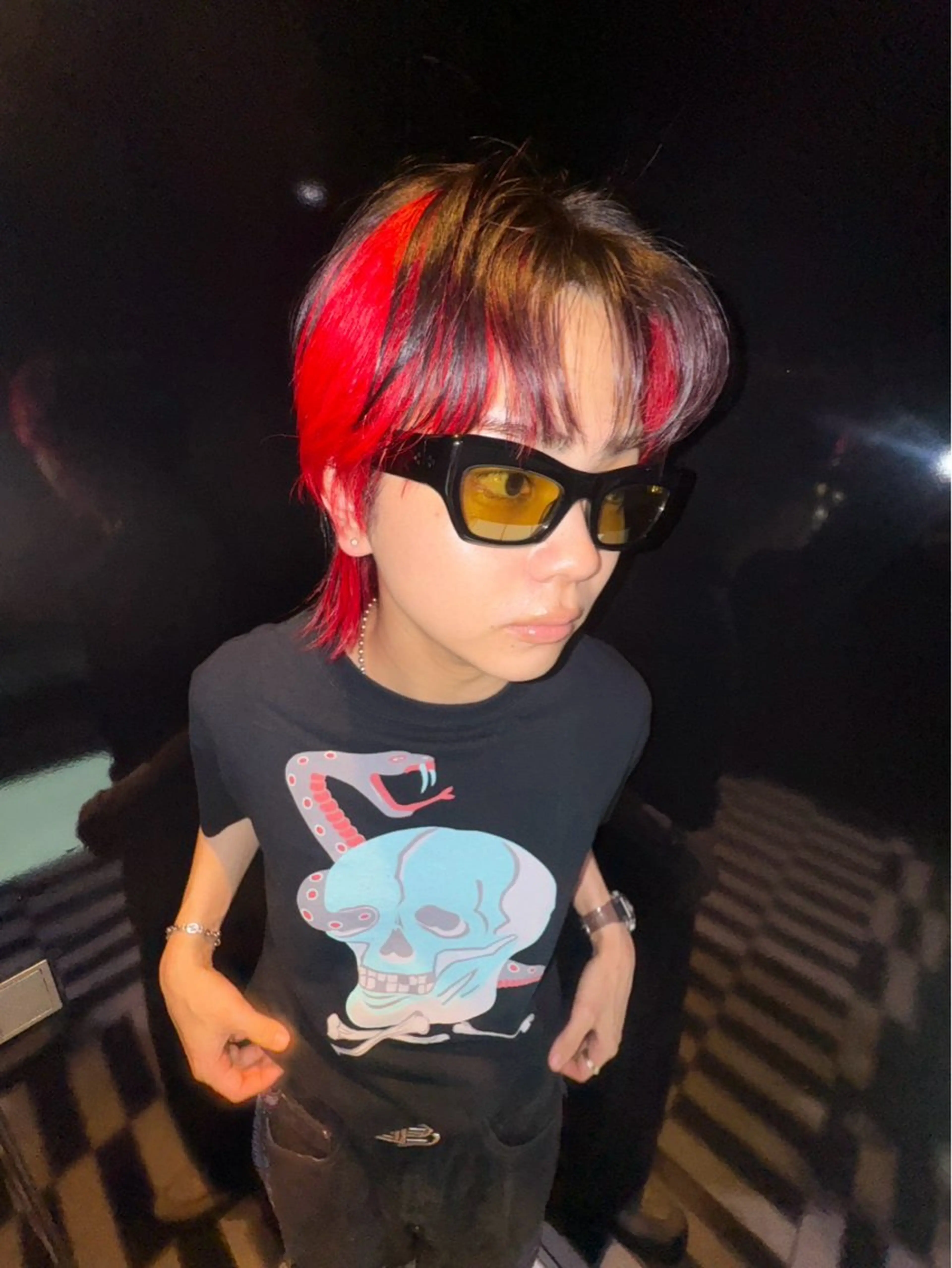 ミディアム カラー メンズ ヘアカラー トリートメント 優作 〜圧倒的信頼〜のヘアスタイル