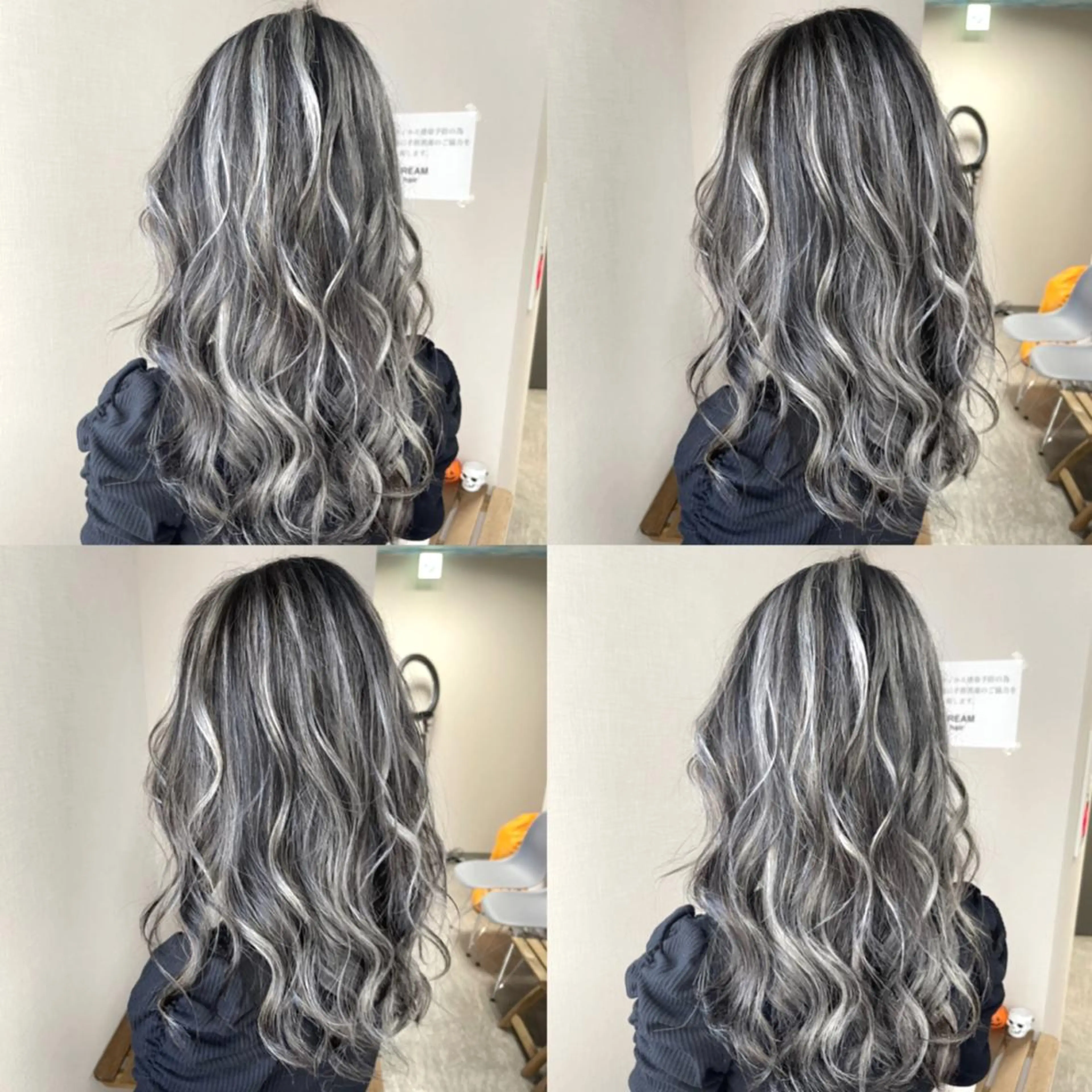 ロング カラー ハイライトカラー ハイライト カット ヘアカラー 松井那津子 /ハイライトブリーチのヘアスタイル