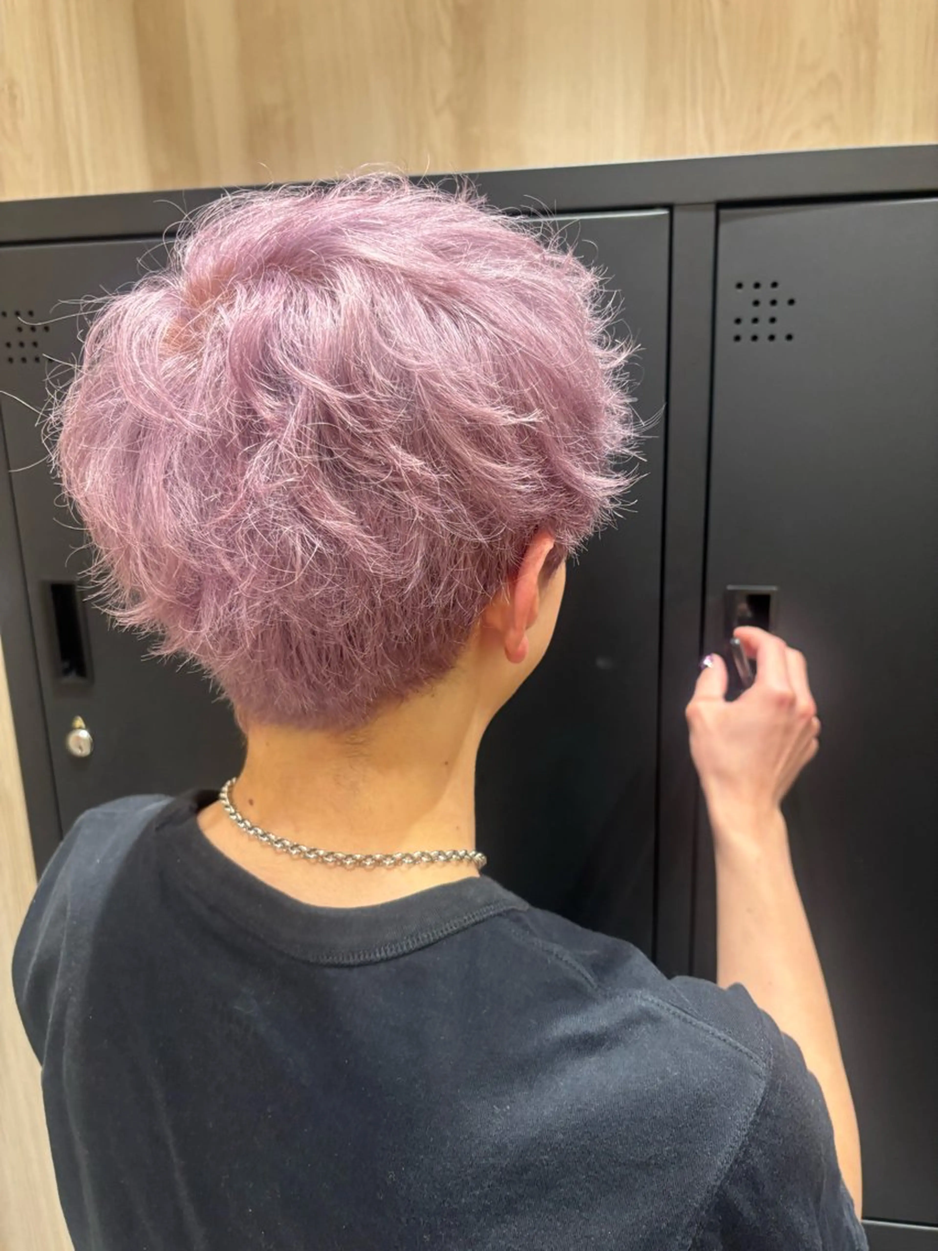 カラー ブリーチ ラベンダーカラー 透明感カラー/艶髪 MOMOのヘアスタイル