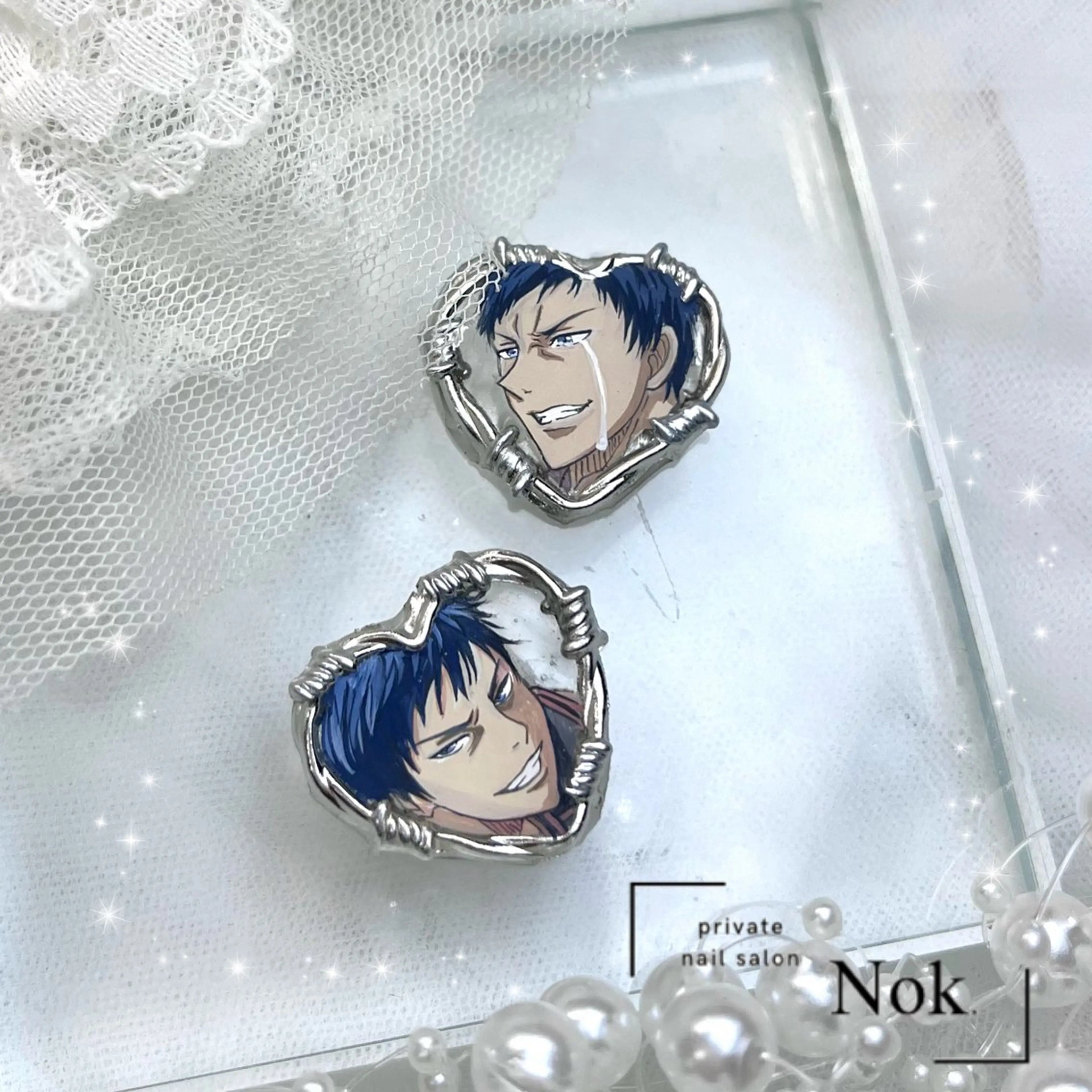 ネイル ハート ハンドネイル 池袋痛ネイル Nok. 渡辺のネイルデザイン