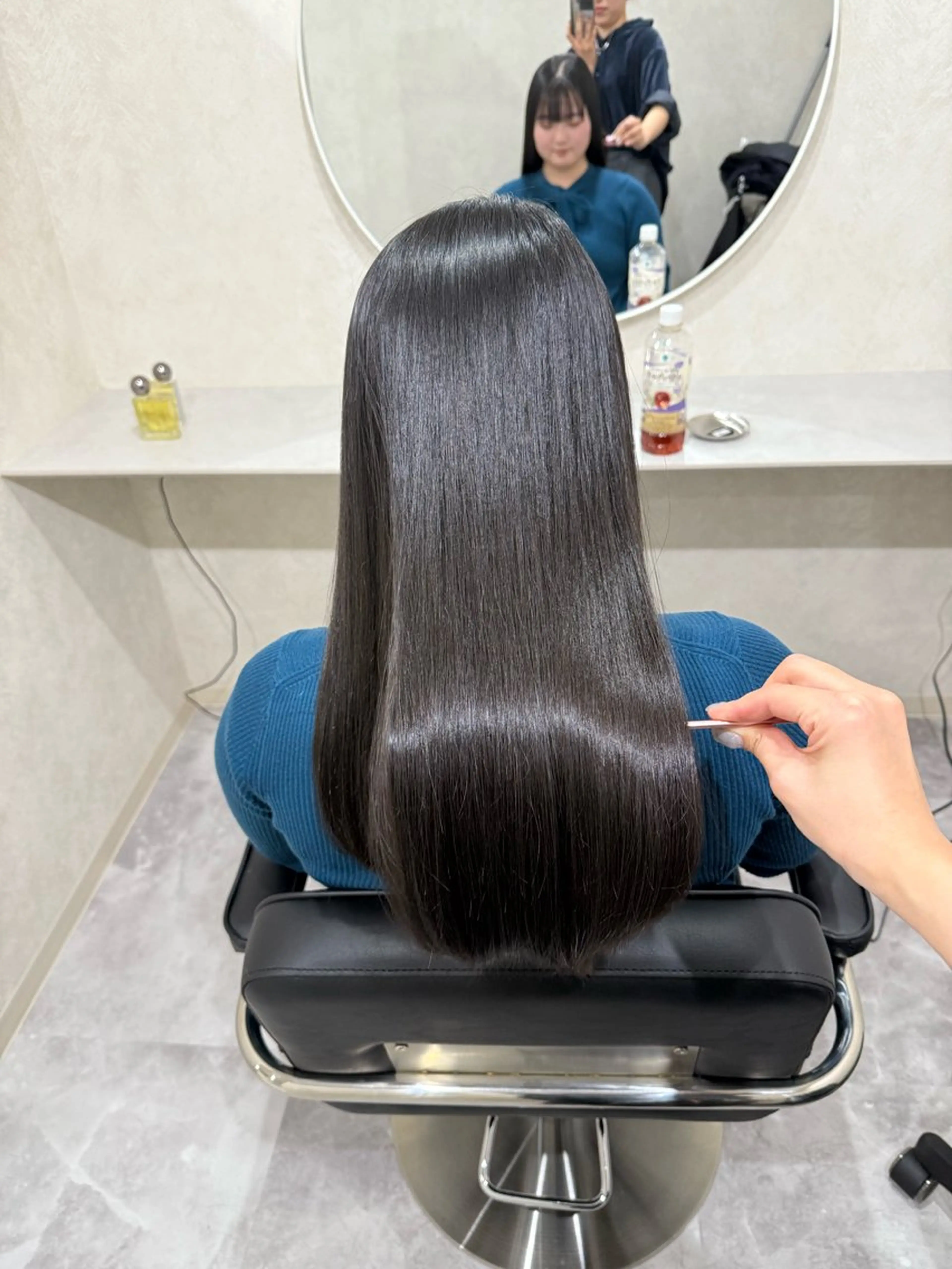 ロング 髪質改善 レイヤーカット 縮毛矯正 ☁️髪質改善サロン WHITE🫧miuのヘアスタイル